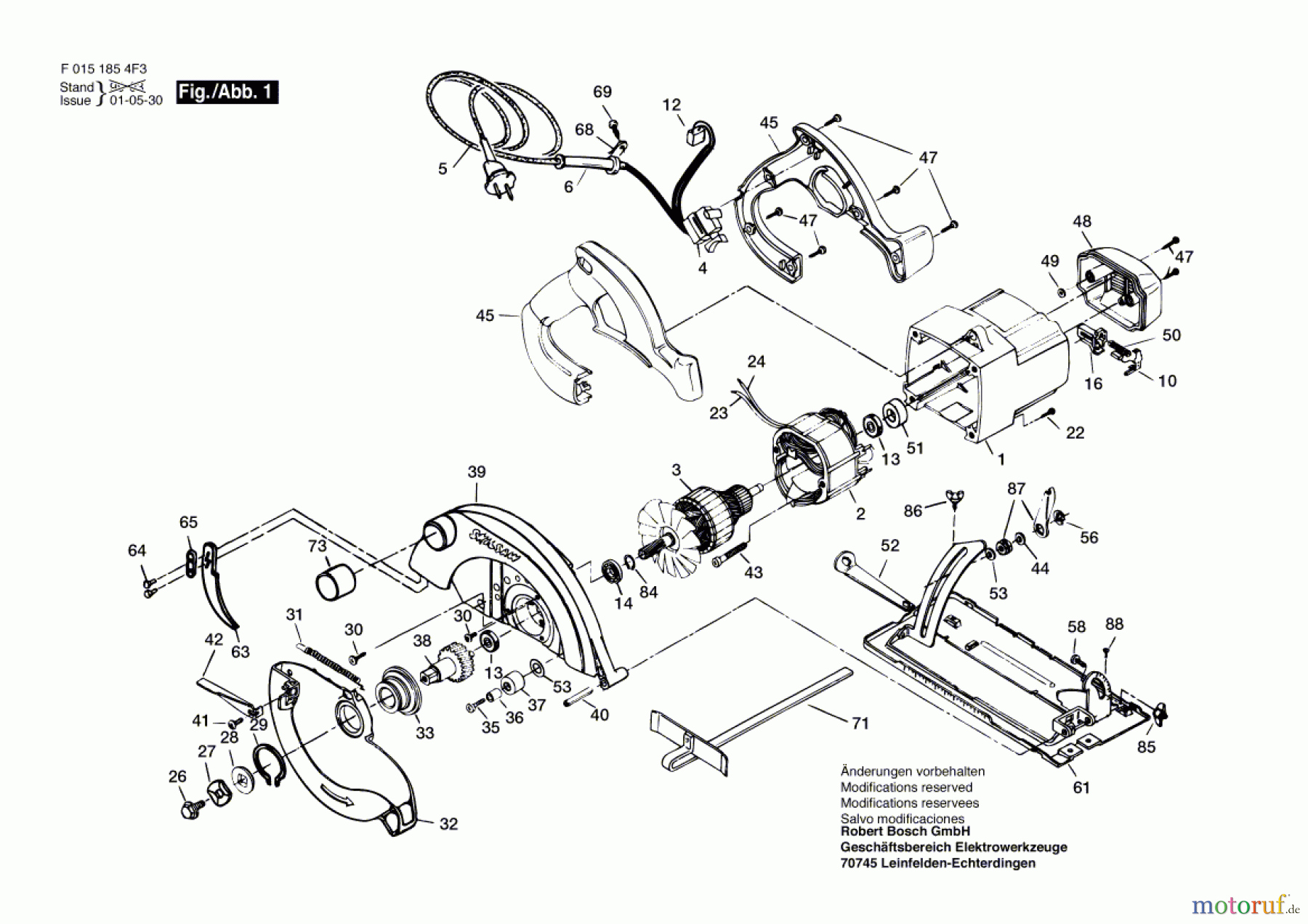  Bosch Werkzeug Kreissäge 1854U3 Seite 1