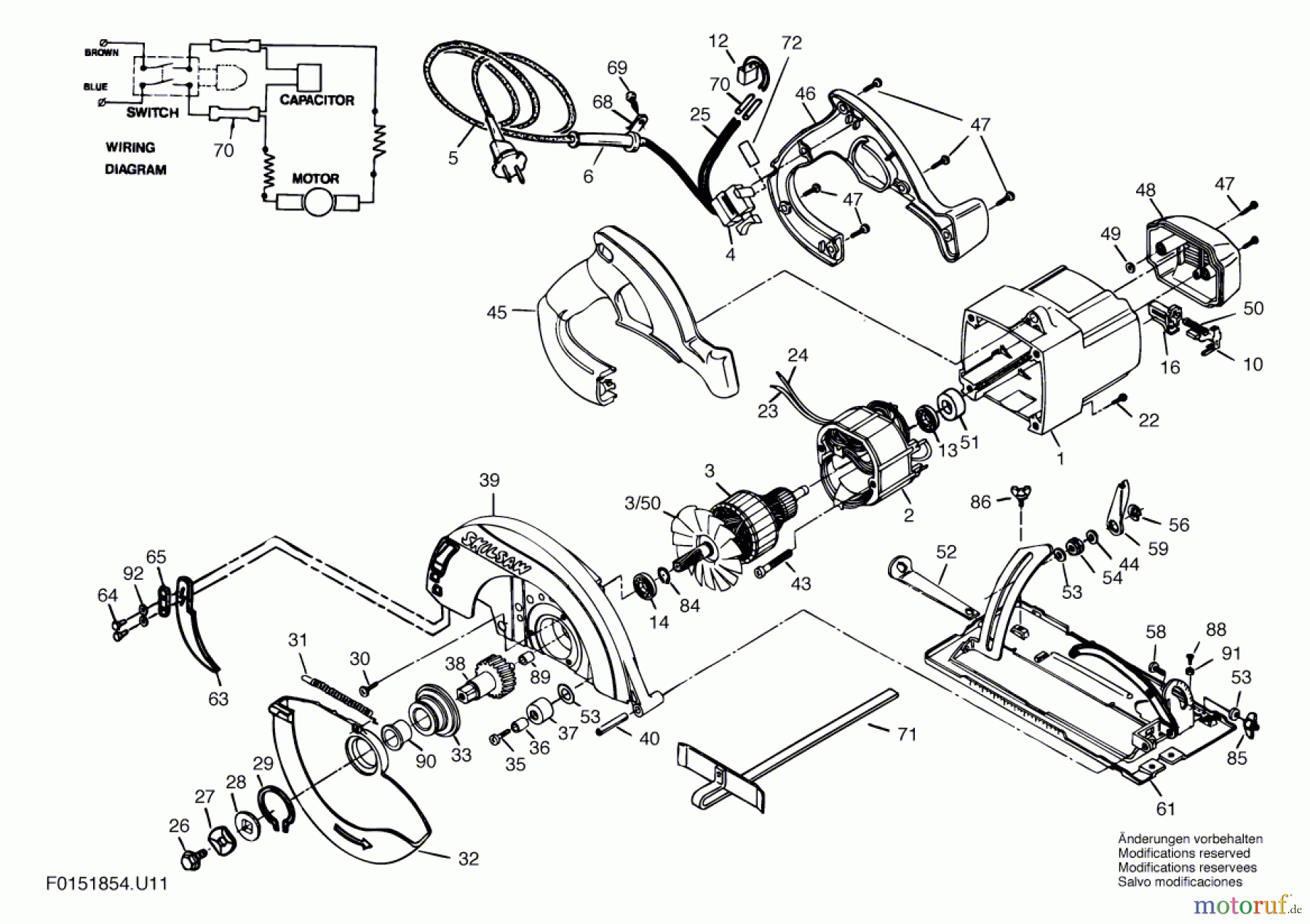 Bosch Werkzeug Handkreissäge 1854U1 Seite 1