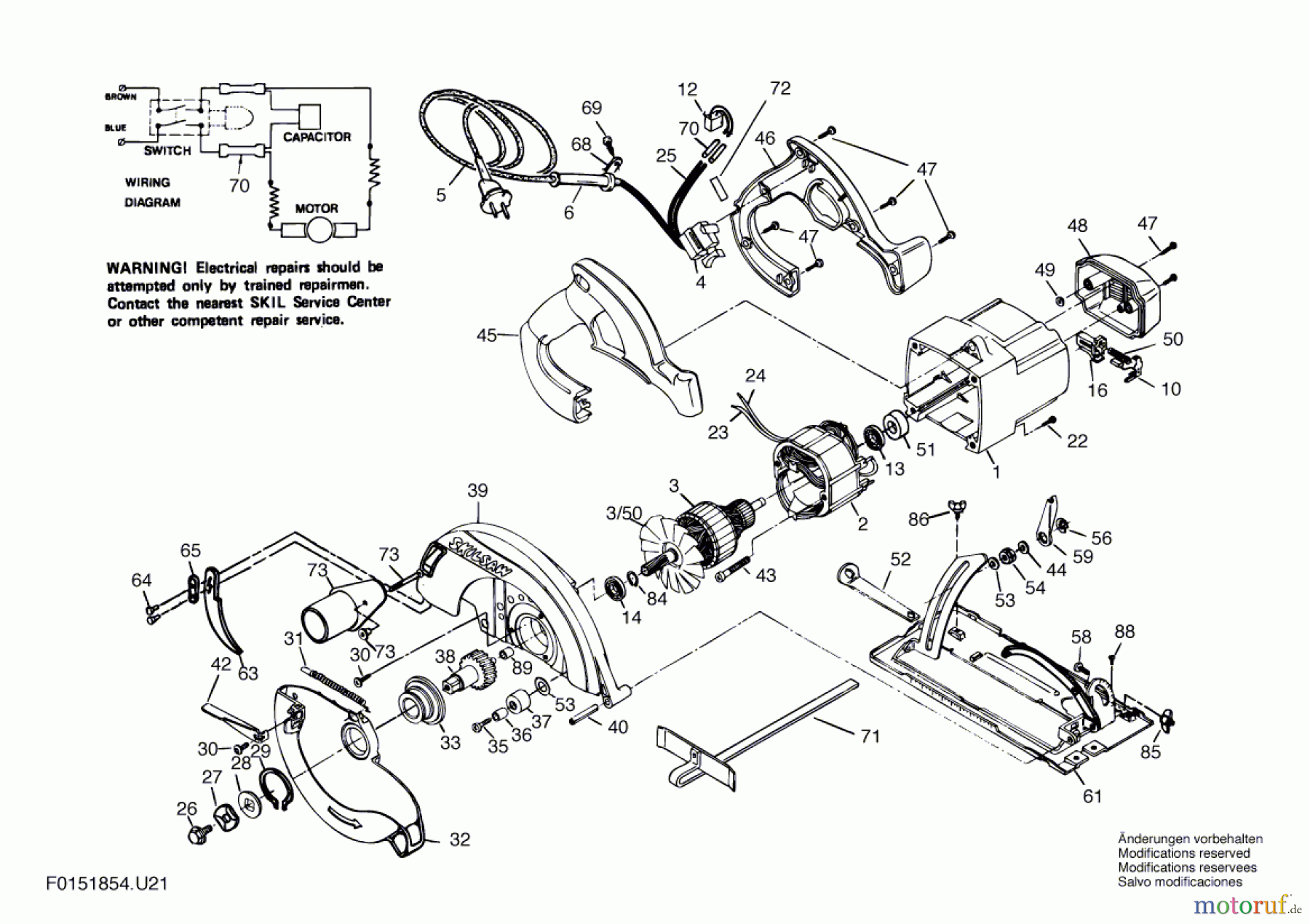  Bosch Werkzeug Handkreissäge 1854U2 Seite 1