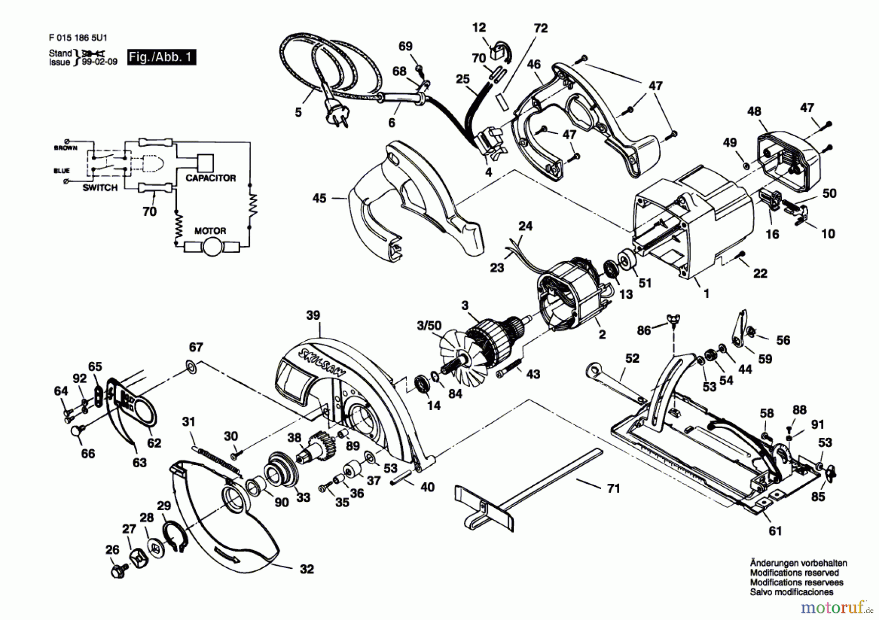  Bosch Werkzeug Handkreissäge 1865U1 Seite 1