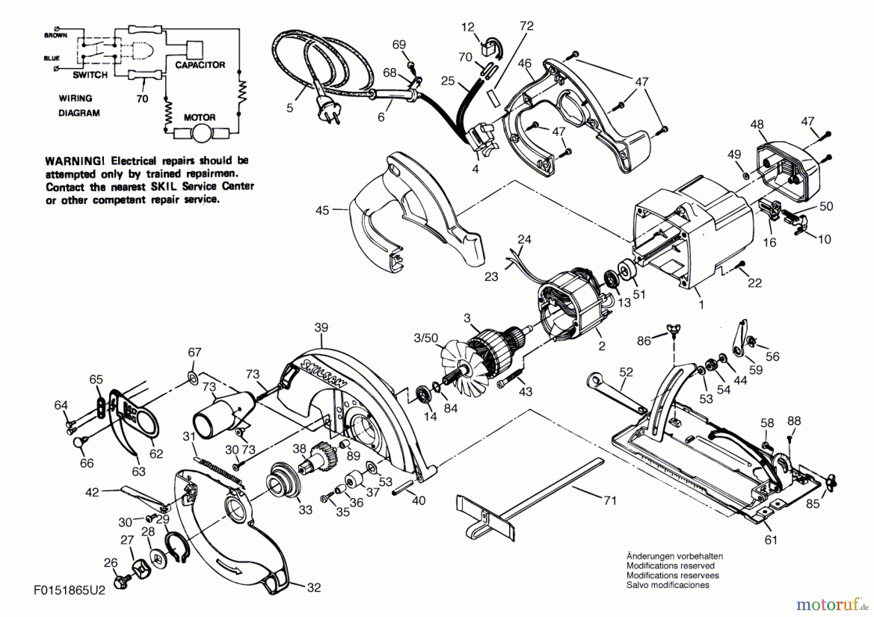  Bosch Werkzeug Handkreissäge 1865U2 Seite 1