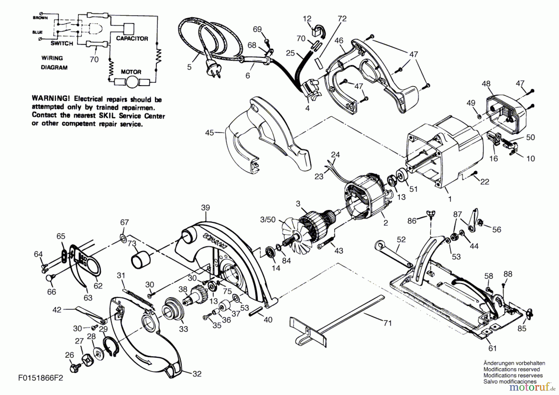  Bosch Werkzeug Handkreissäge 1866U2 Seite 1