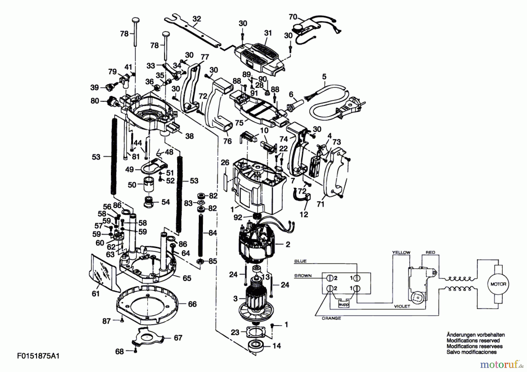  Bosch Werkzeug Oberfräse 1875U1 Seite 1