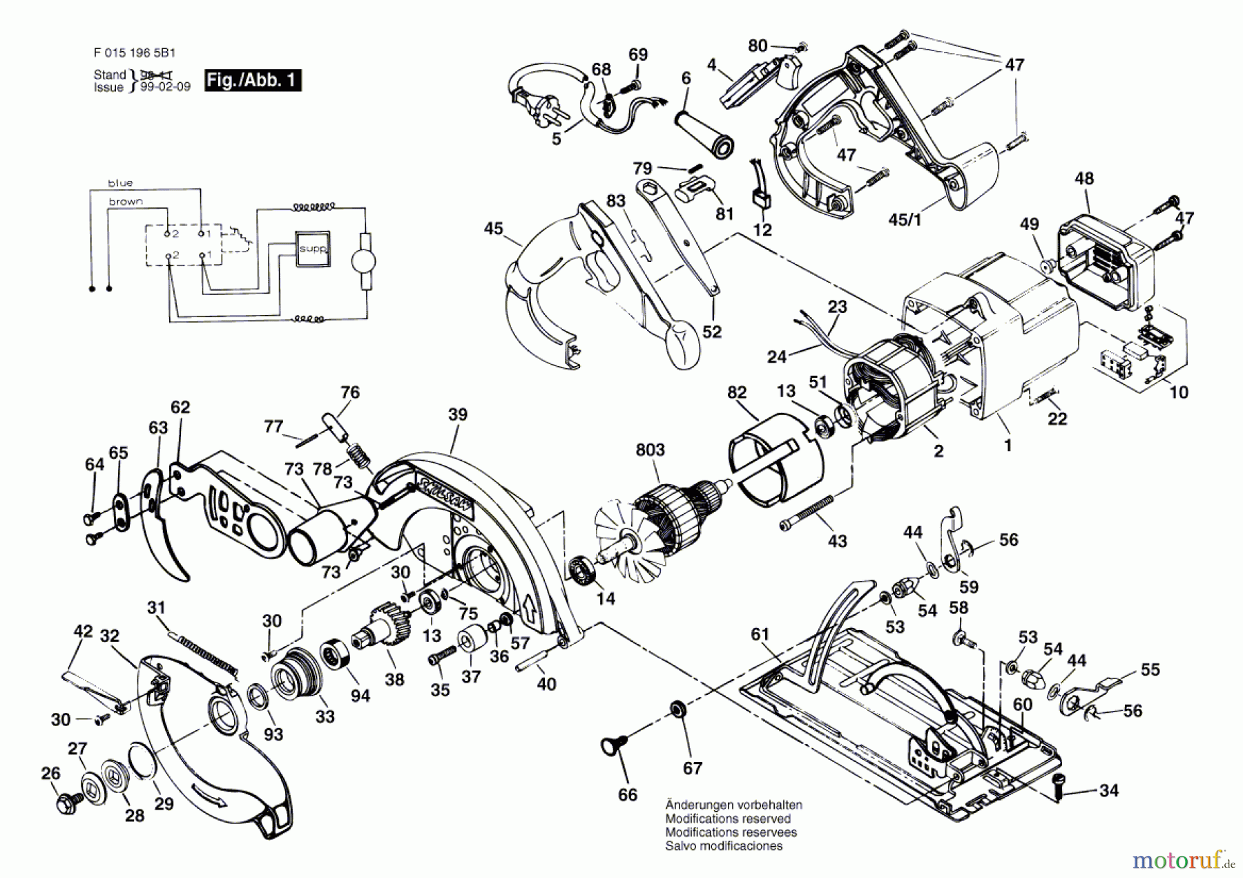  Bosch Werkzeug Gw-Handkreissäge 1965U1 Seite 1