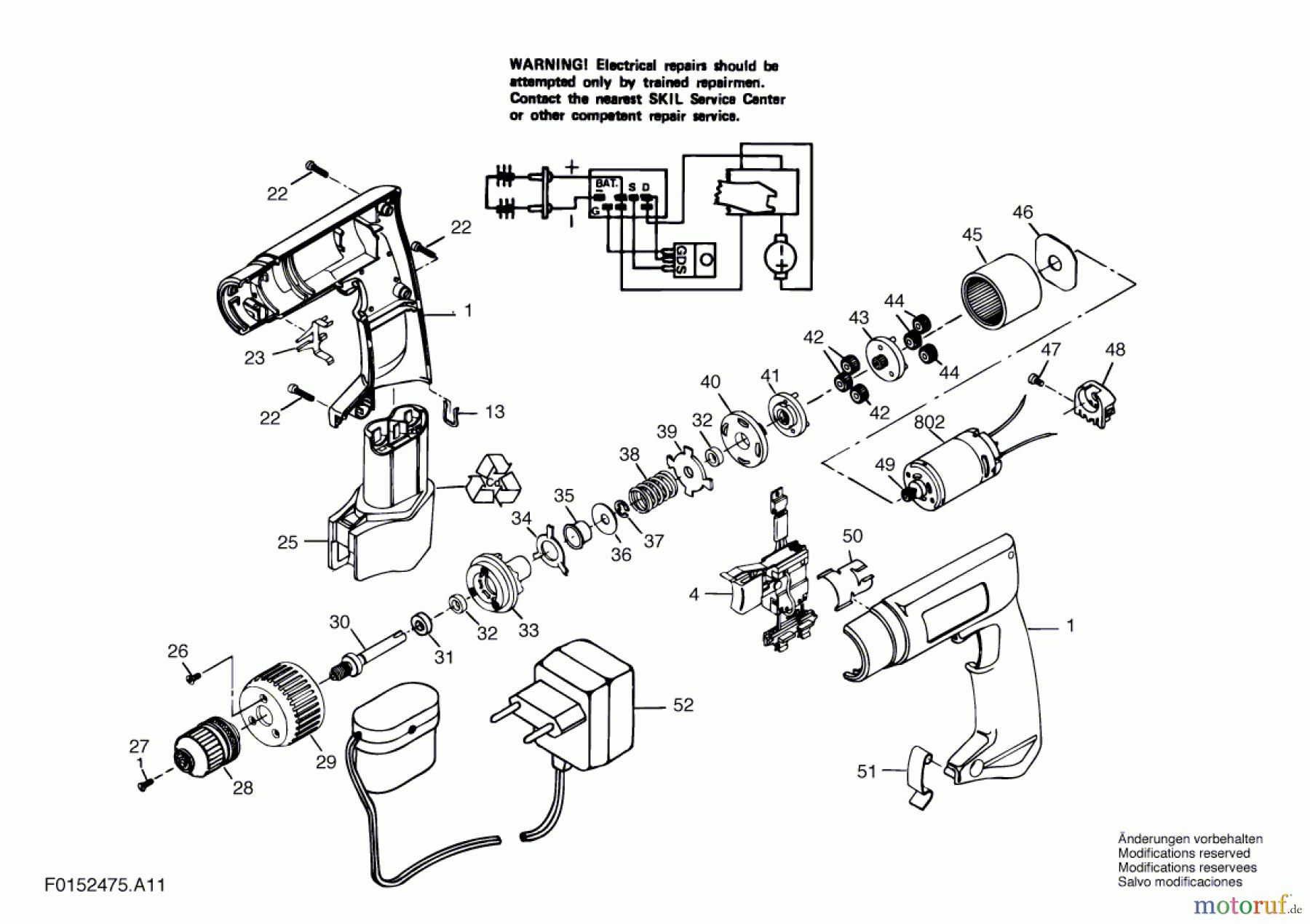 Bosch Werkzeug Bohrschrauber 2475U1 Seite 1