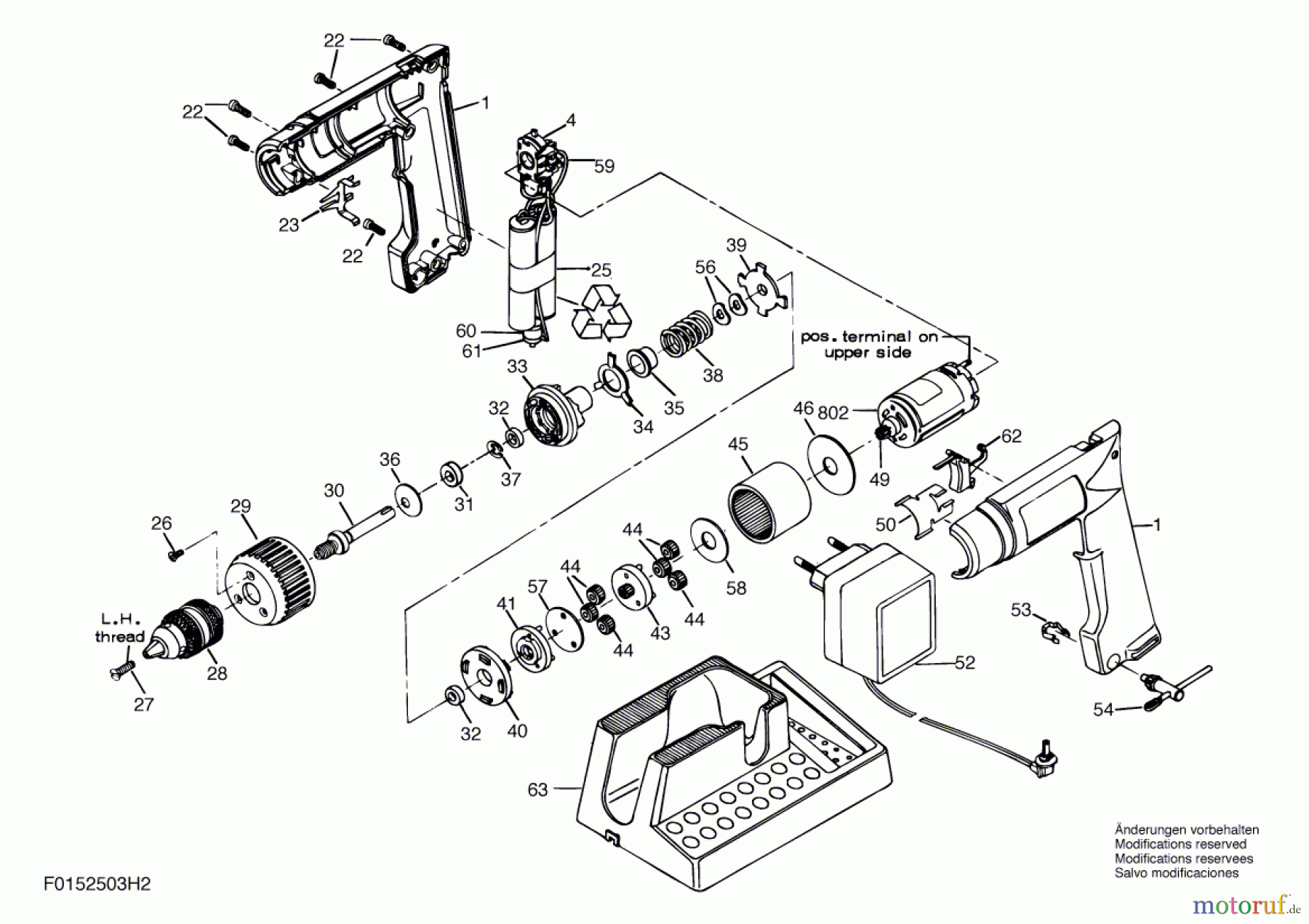  Bosch Akku Werkzeug Akku-Bohrmaschine 2503H2 Seite 1