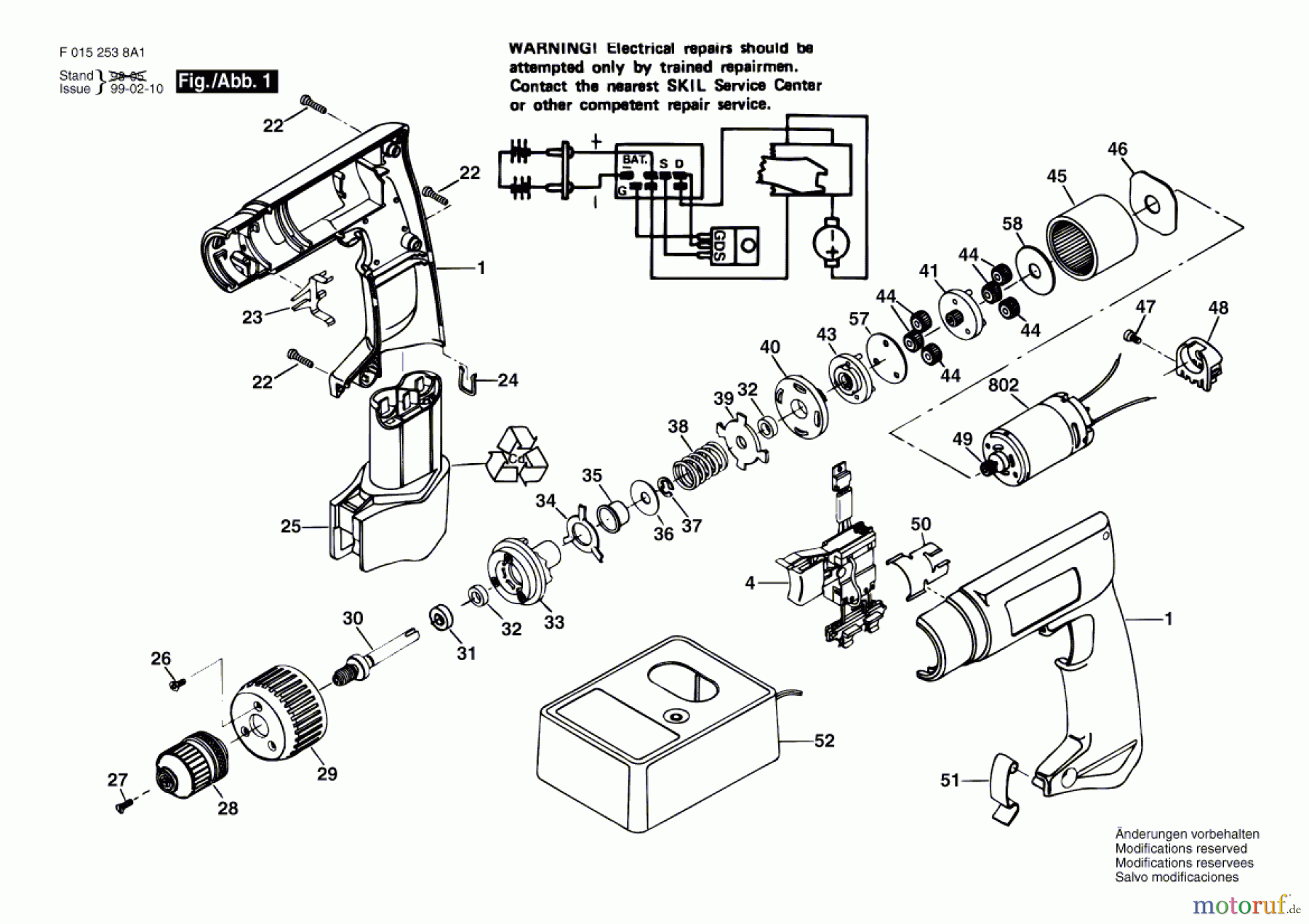  Bosch Werkzeug Bohrschrauber 2538U1 Seite 1