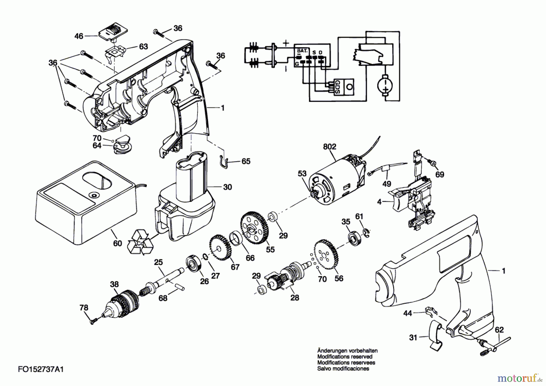  Bosch Werkzeug Bohrschrauber 2737U1 Seite 1