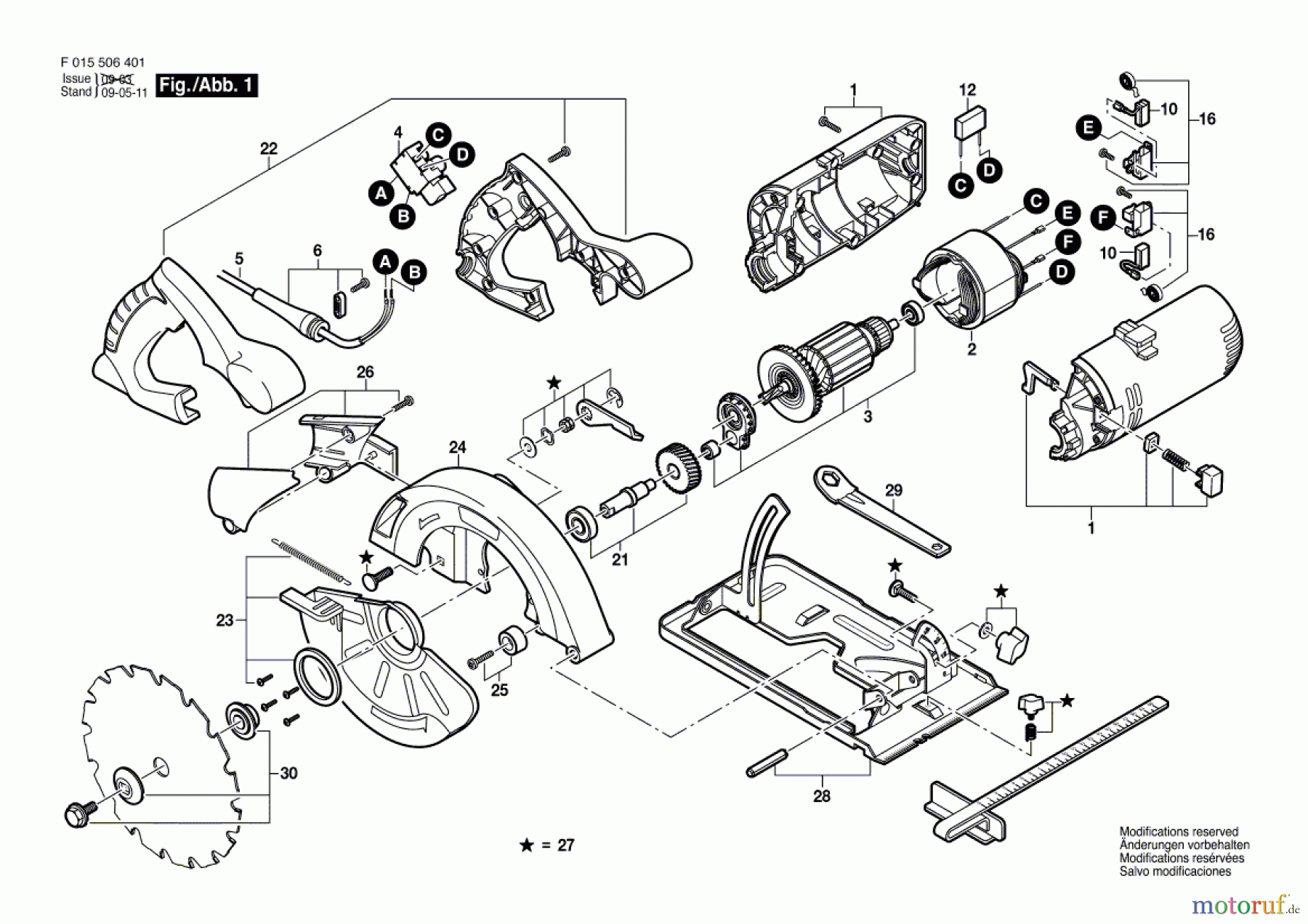  Bosch Werkzeug Handkreissäge 5064 Seite 1