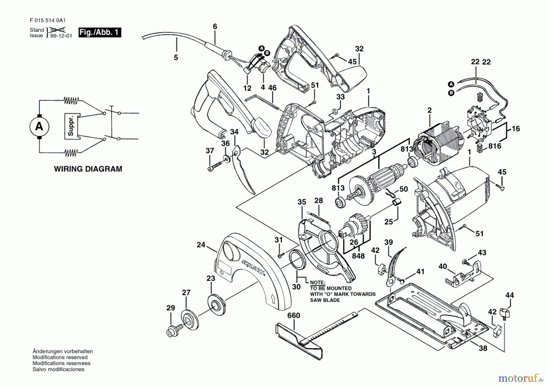  Bosch Werkzeug Handkreissäge 5140 Seite 1
