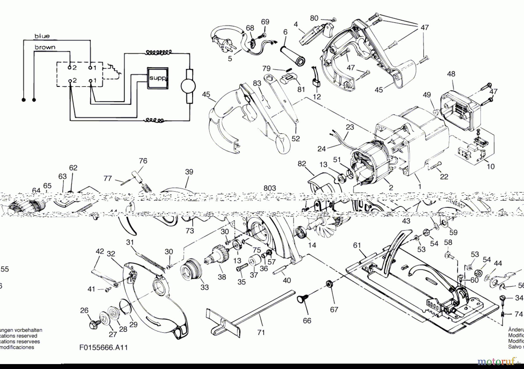  Bosch Werkzeug Handkreissäge 5666 U1 Seite 1