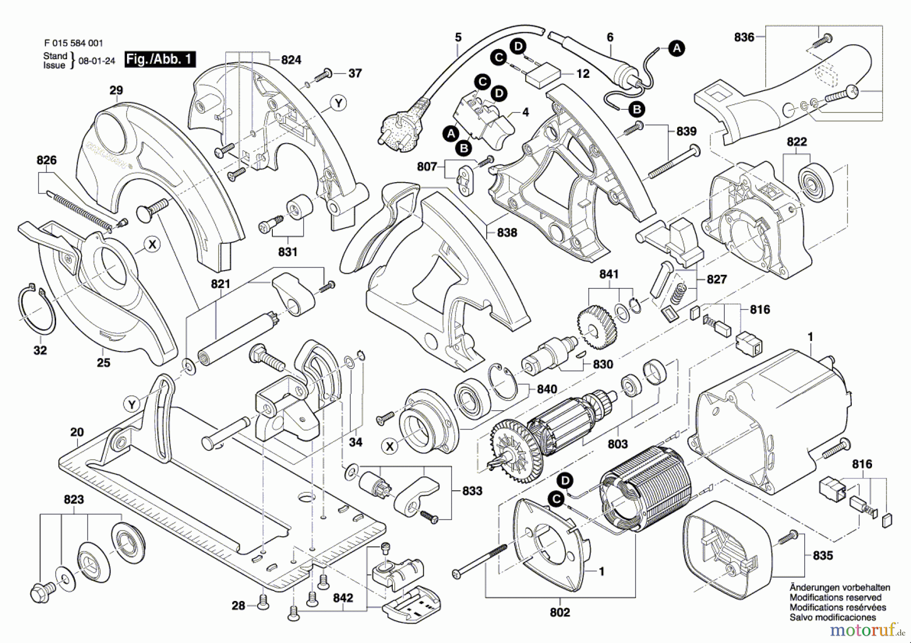  Bosch Werkzeug Handkreissäge 5840 Seite 1