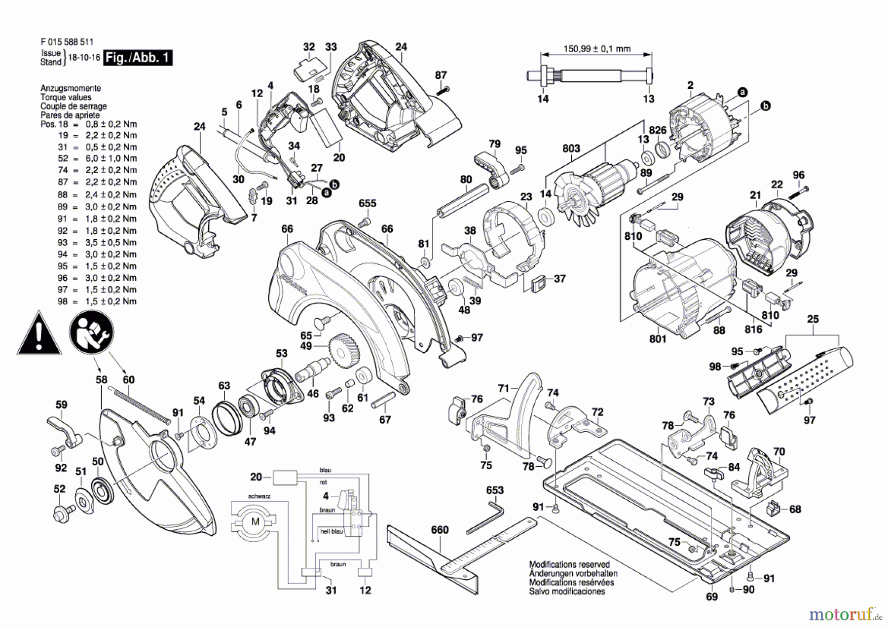  Bosch Werkzeug Handkreissäge 5885 Seite 1