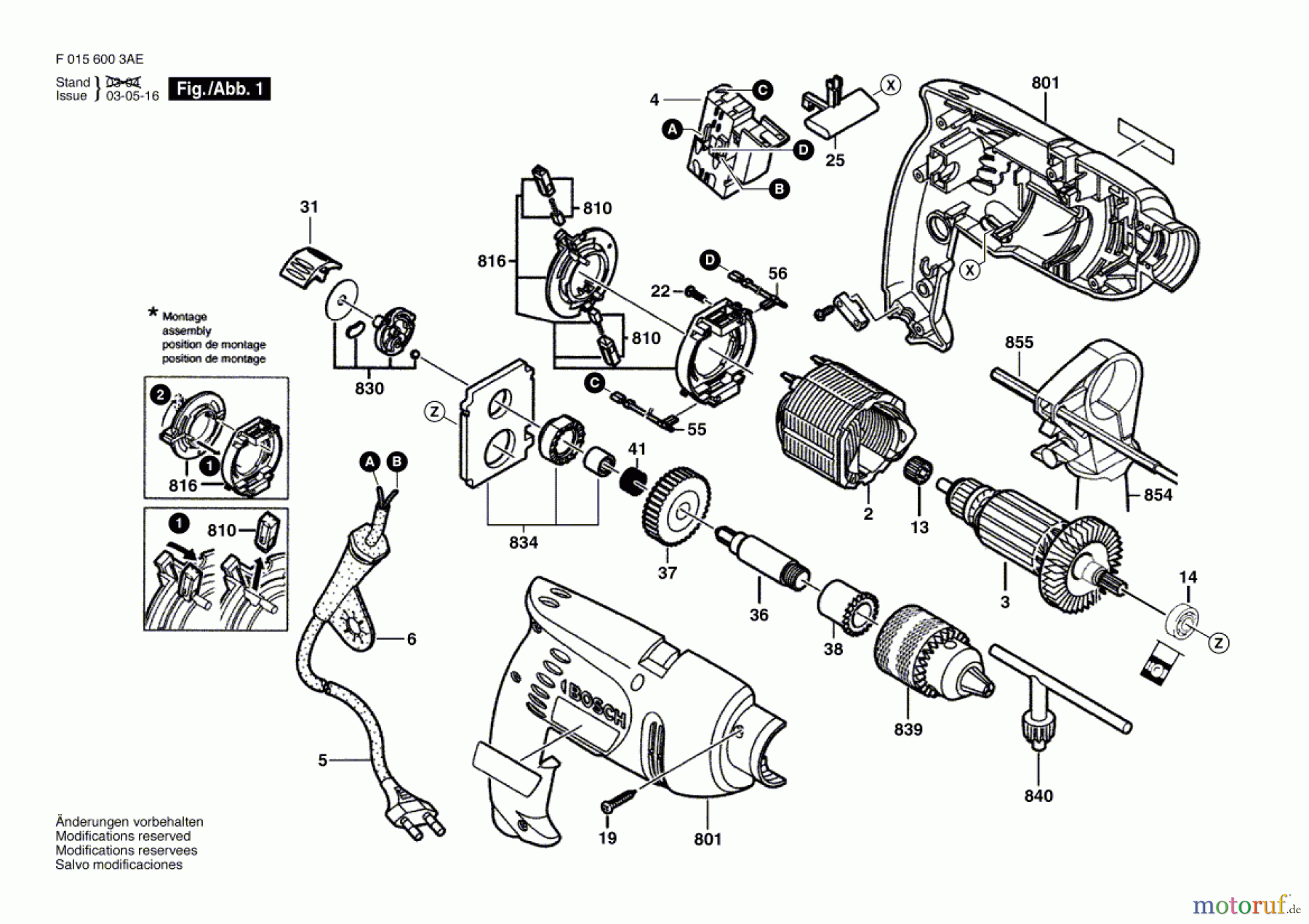  Bosch Werkzeug Gw-2G-Schlagbohrmaschine 6003 Seite 1