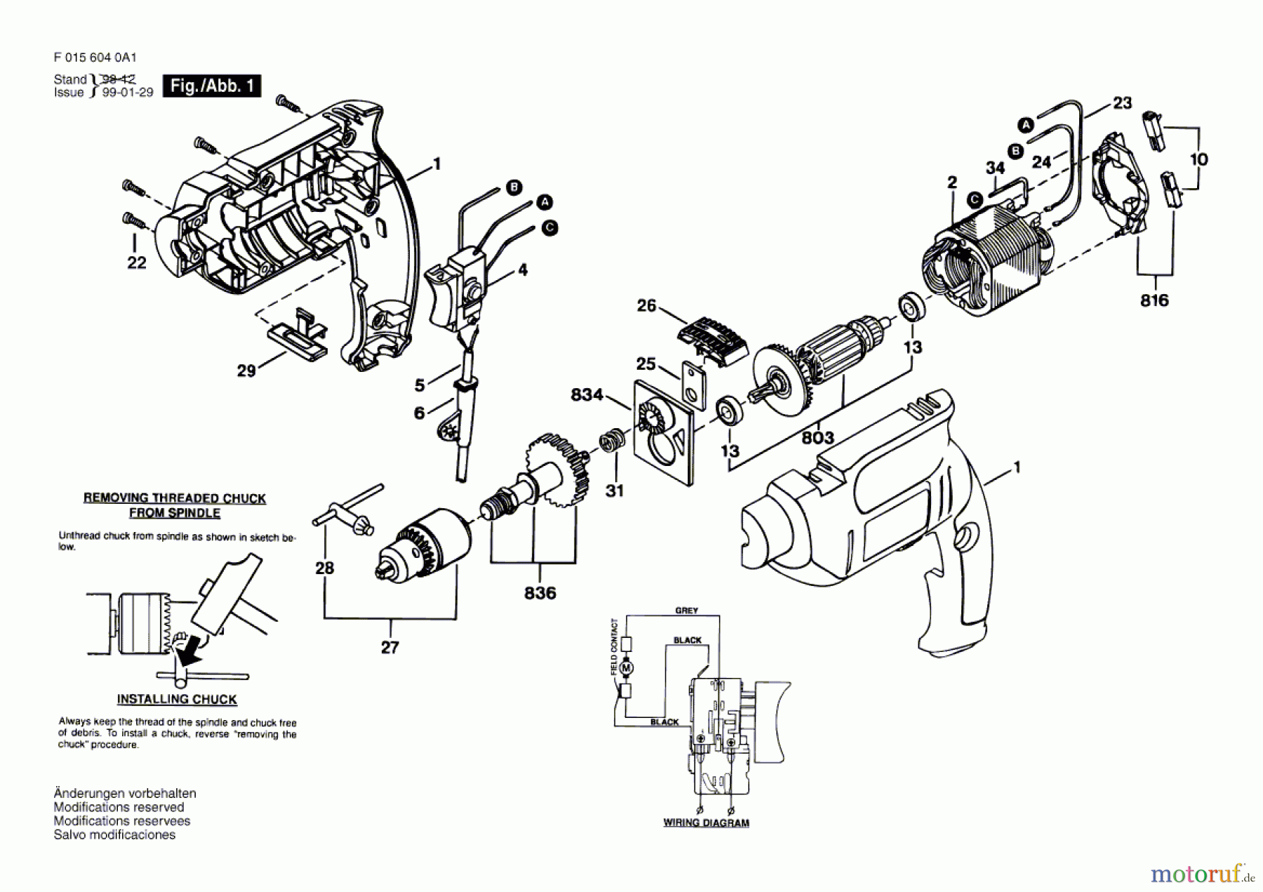  Bosch Werkzeug Schlagbohrmaschine 6040 Seite 1