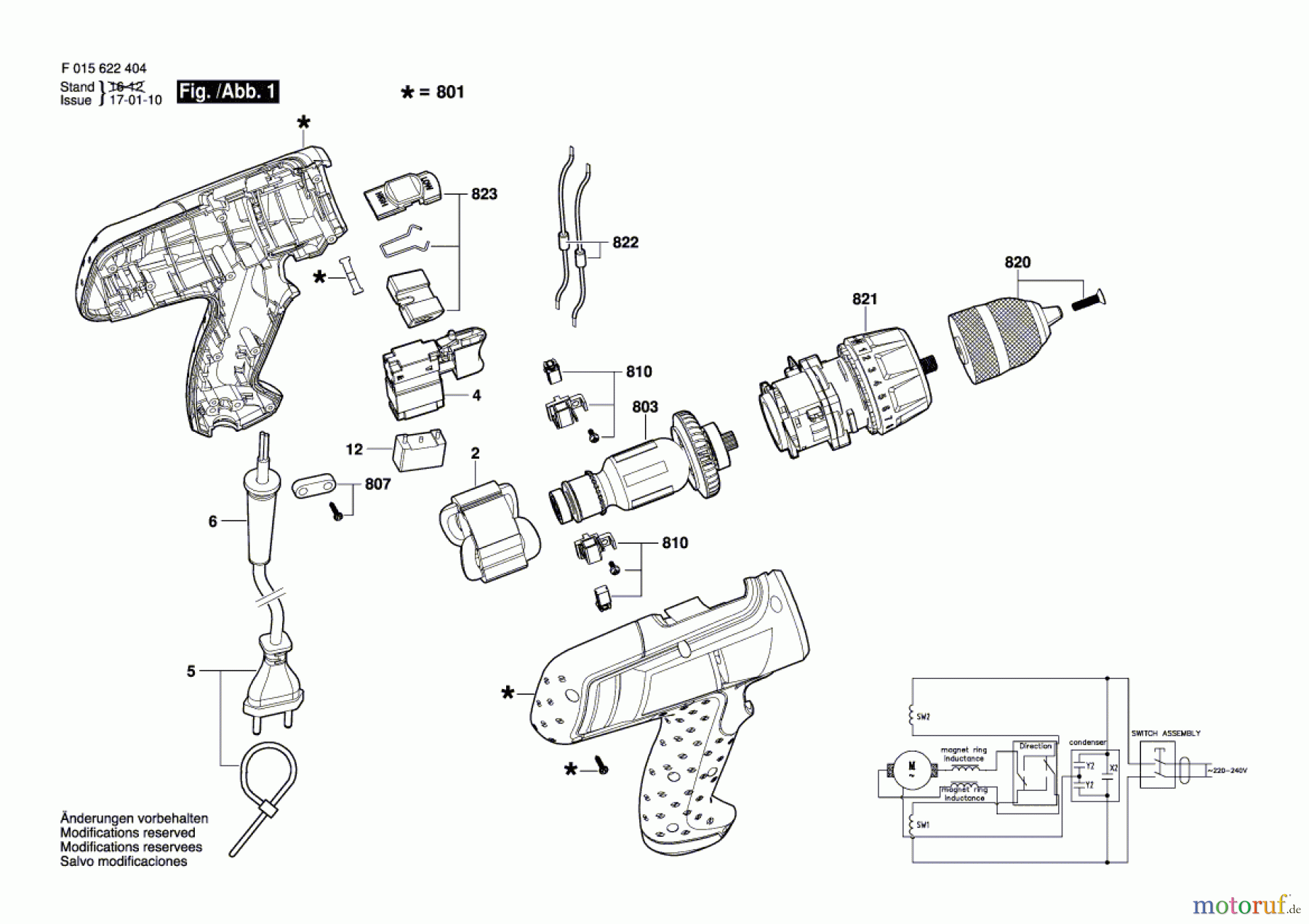  Bosch Werkzeug Bohrschrauber 6224 Seite 1
