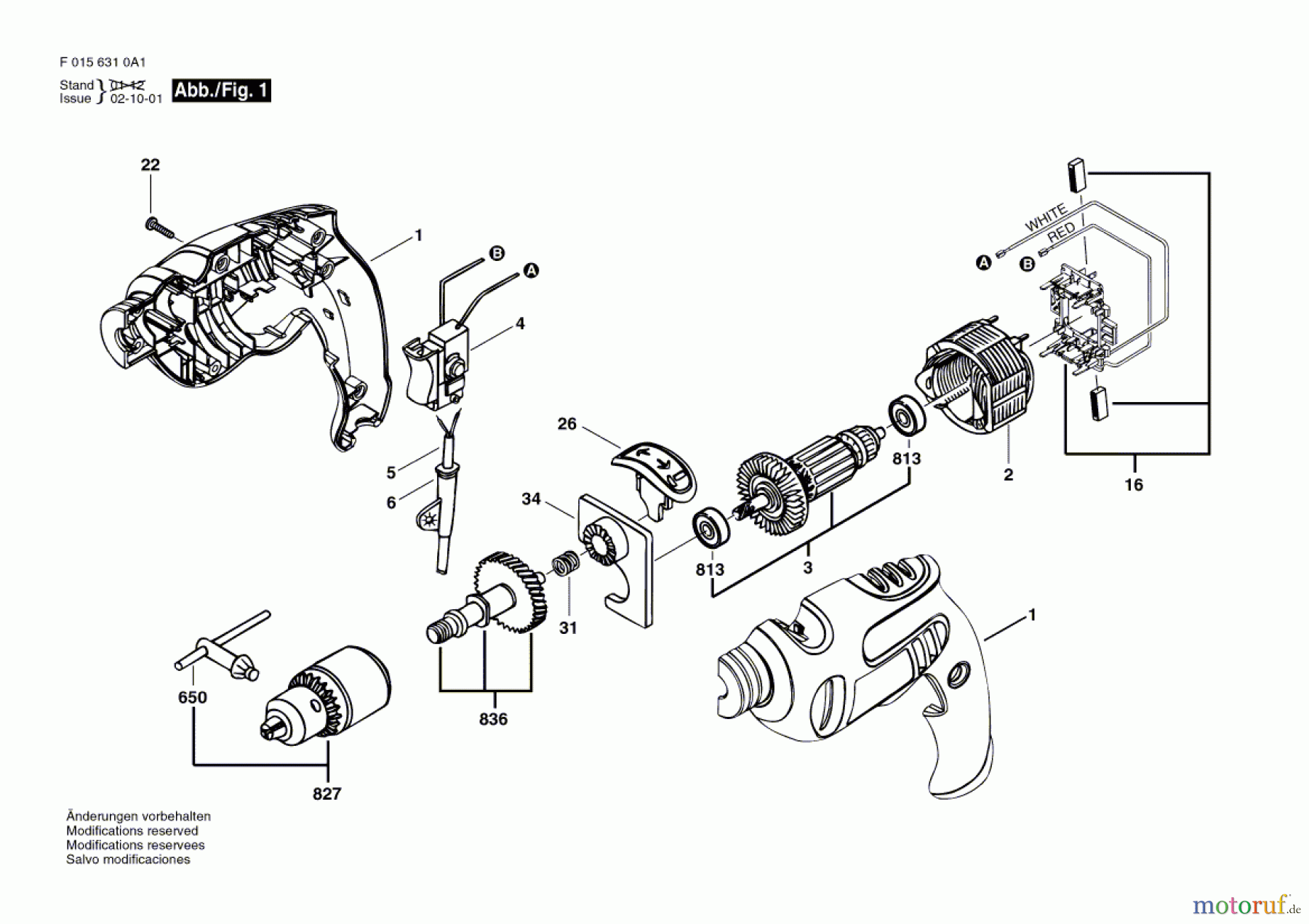  Bosch Werkzeug Schlagbohrmaschine 6310 Seite 1