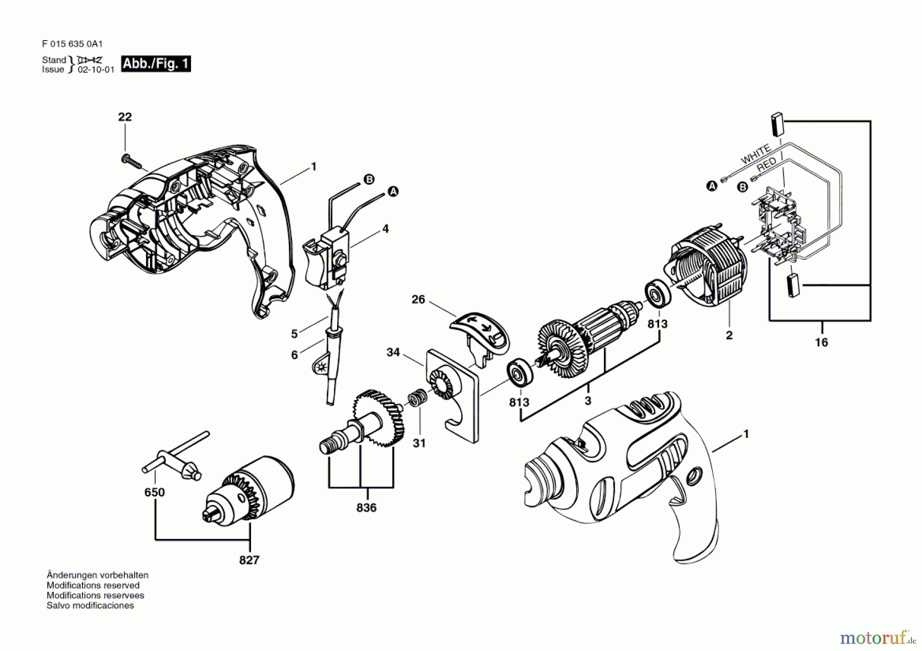  Bosch Werkzeug Schlagbohrmaschine 6350 Seite 1