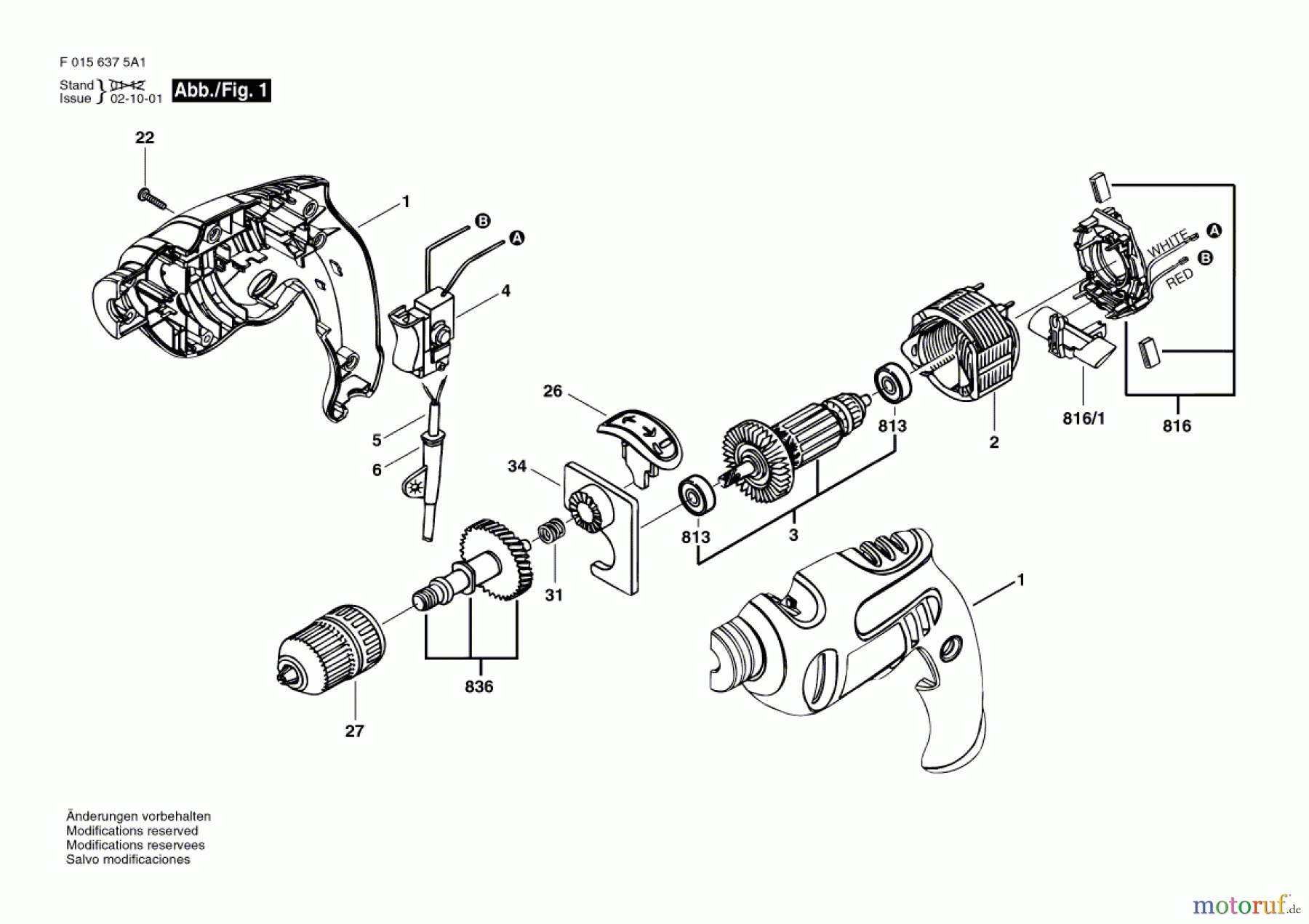  Bosch Werkzeug Schlagbohrmaschine 6375 Seite 1