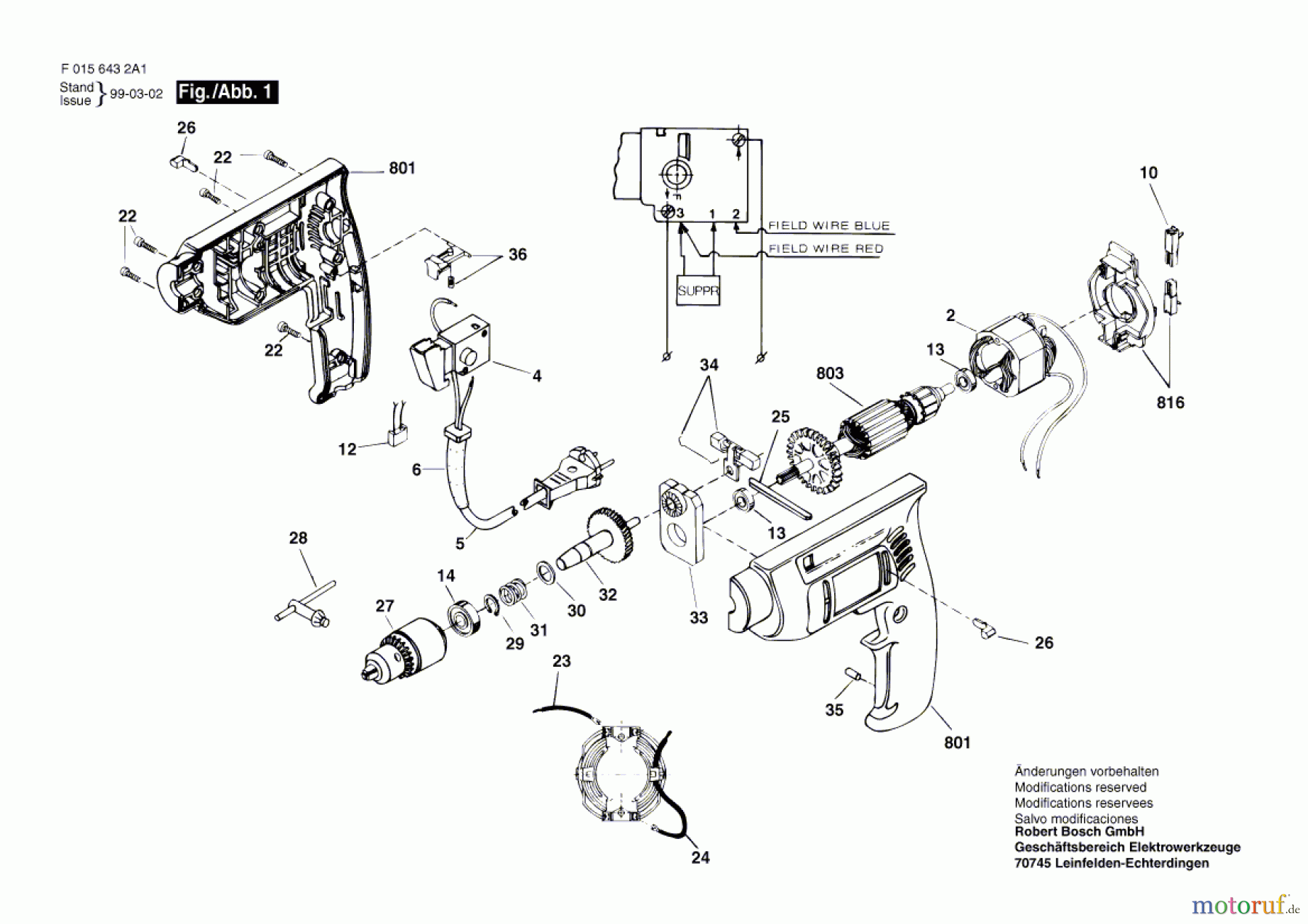  Bosch Werkzeug Schlagbohrmaschine 6432 H1 Seite 1