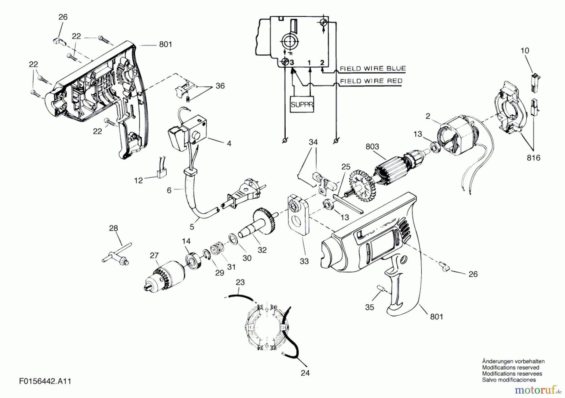  Bosch Werkzeug Schlagbohrmaschine 6442 Seite 1