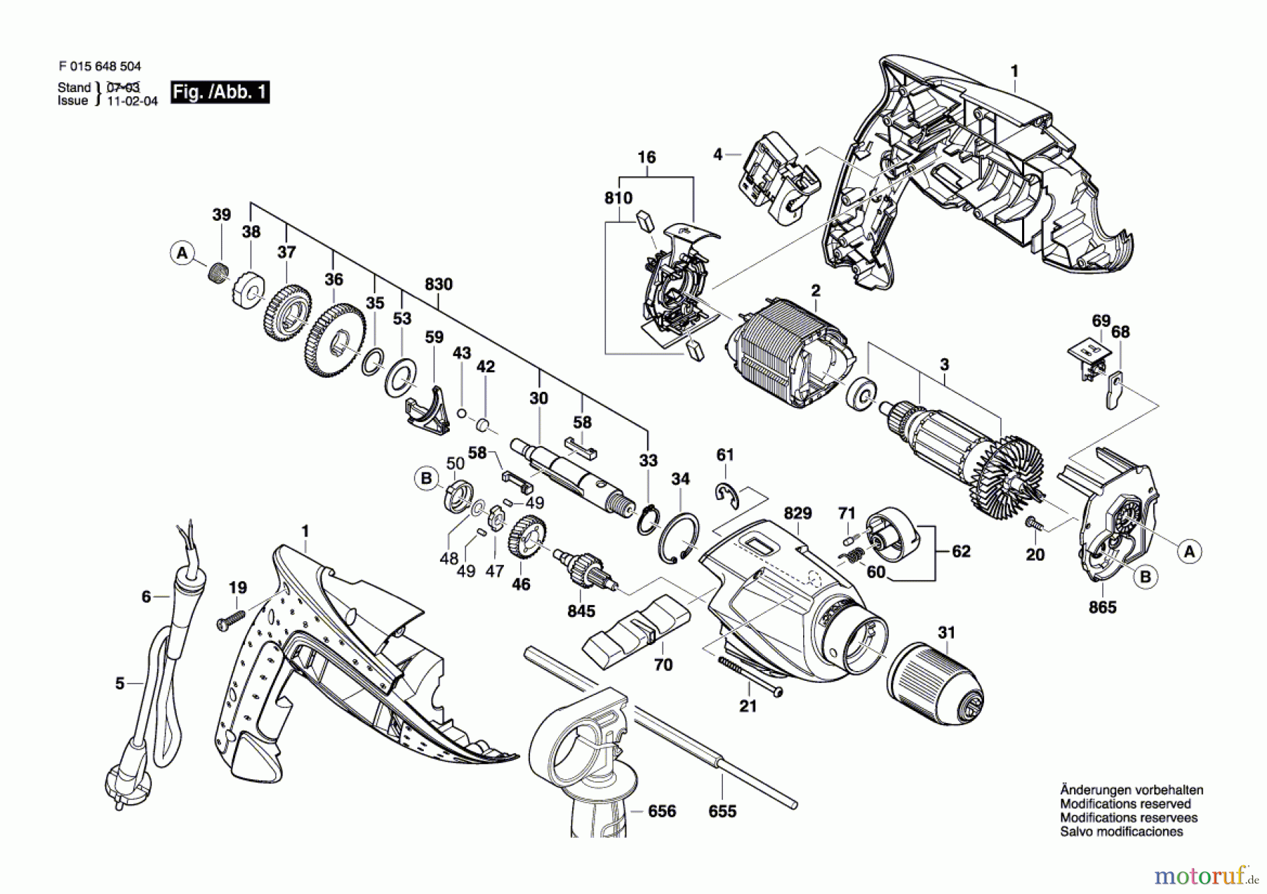  Bosch Werkzeug Schlagbohrmaschine 6485 MA Seite 1