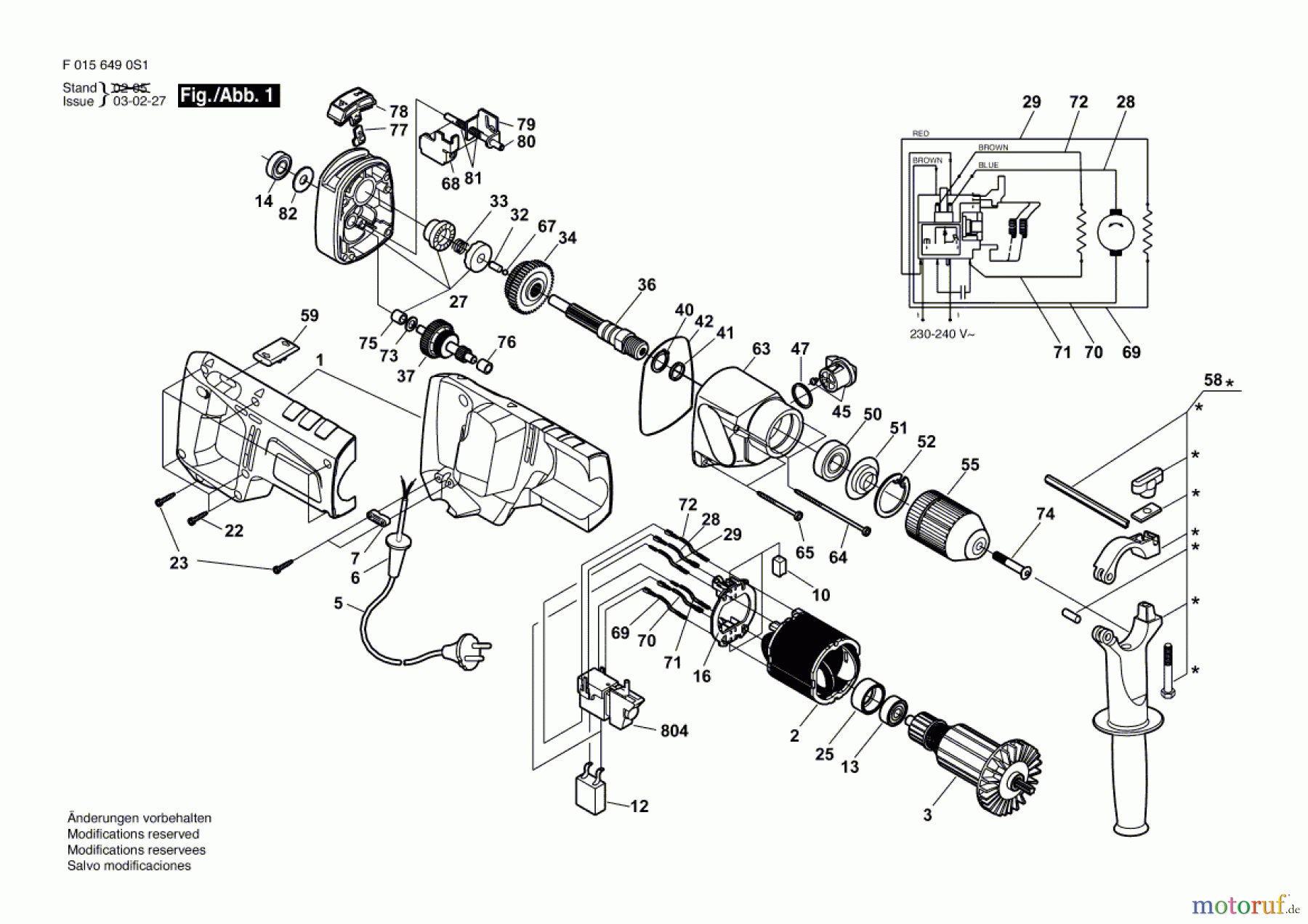  Bosch Werkzeug Schlagbohrmaschine 6490 Seite 1