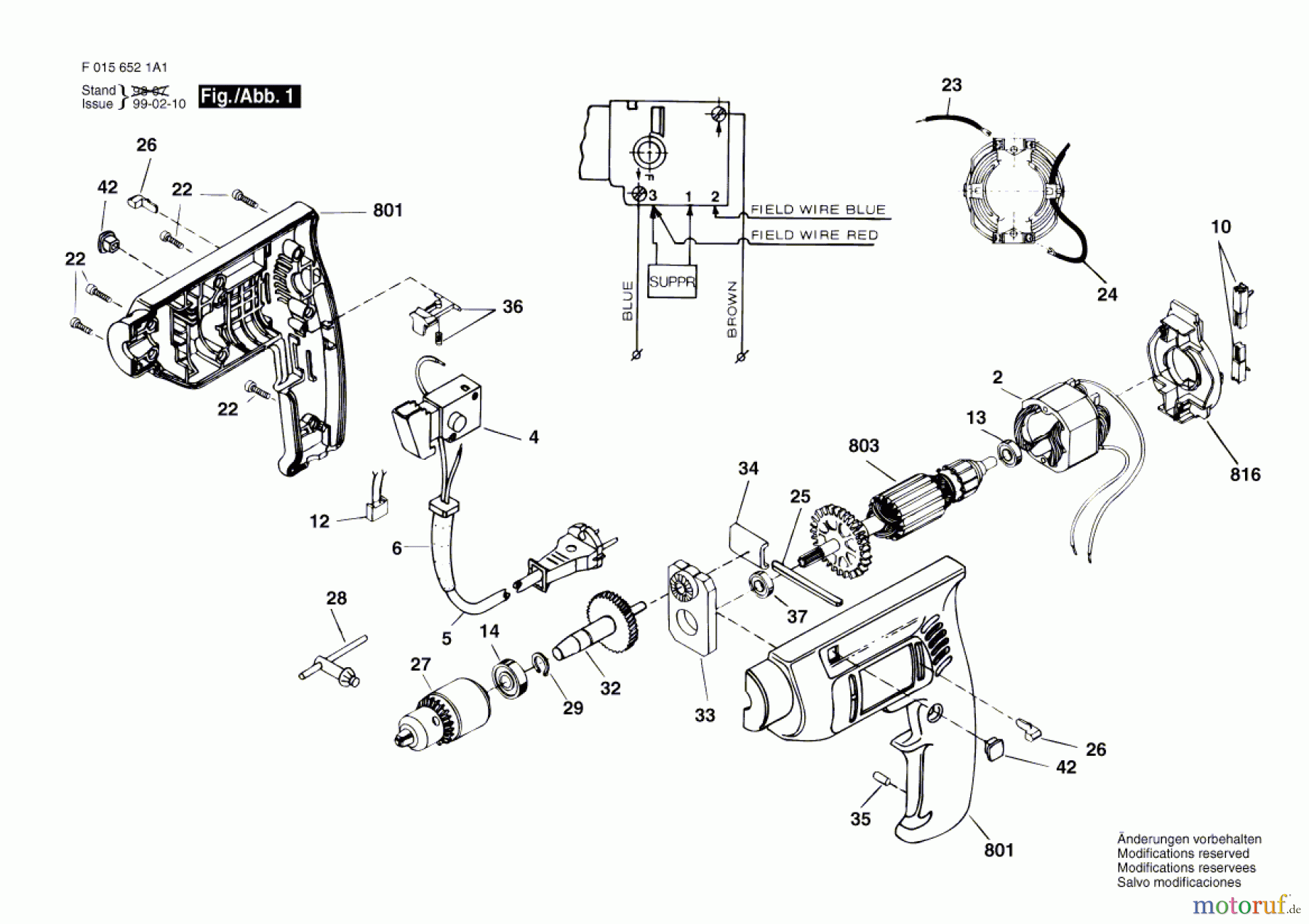  Bosch Werkzeug Bohrmaschine 6521 H1 Seite 1