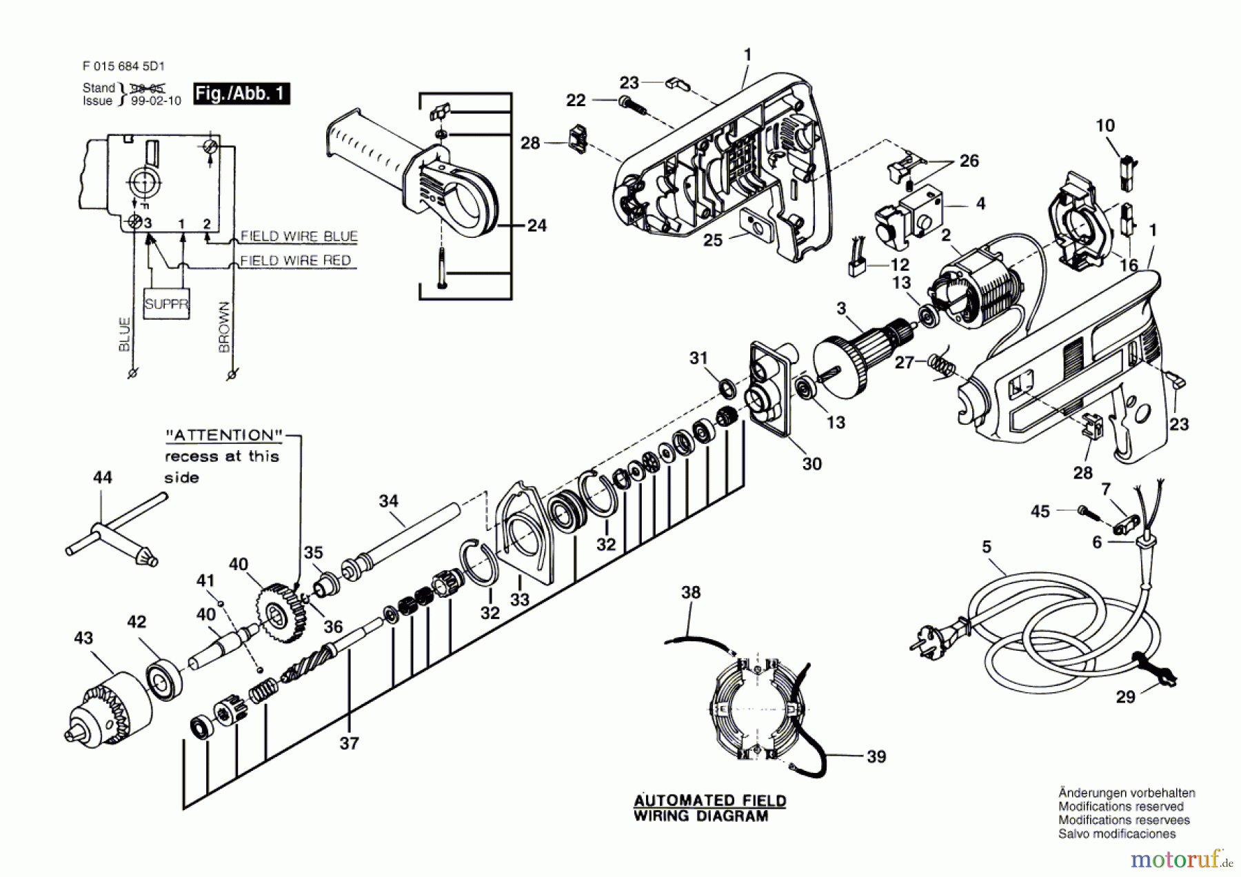  Bosch Werkzeug Hammer/Elektrowerkzeug 6845 H1 Seite 1