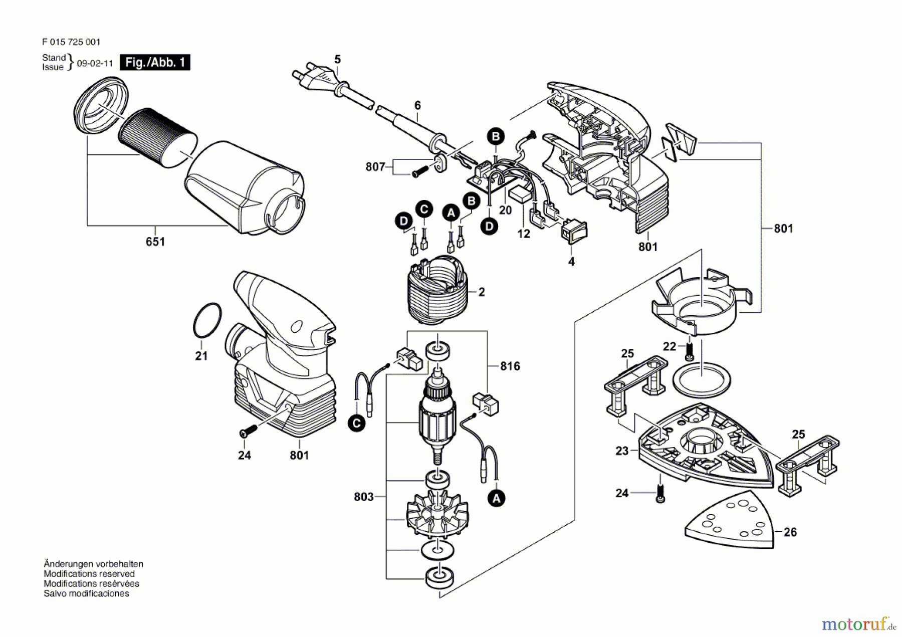  Bosch Werkzeug Hw-Deltaschleifer 7250 Seite 1