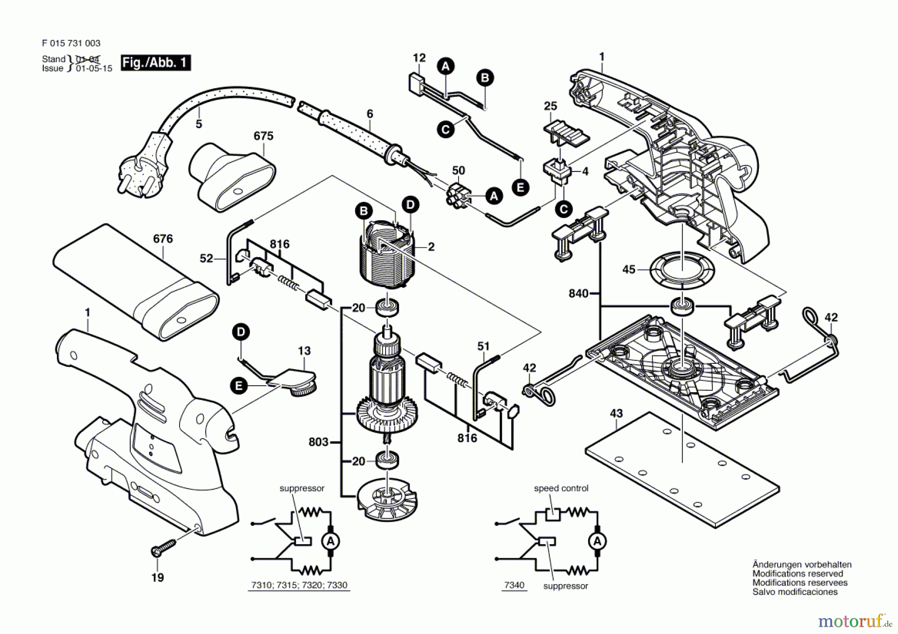  Bosch Werkzeug Schwingschleifer 7310 Seite 1