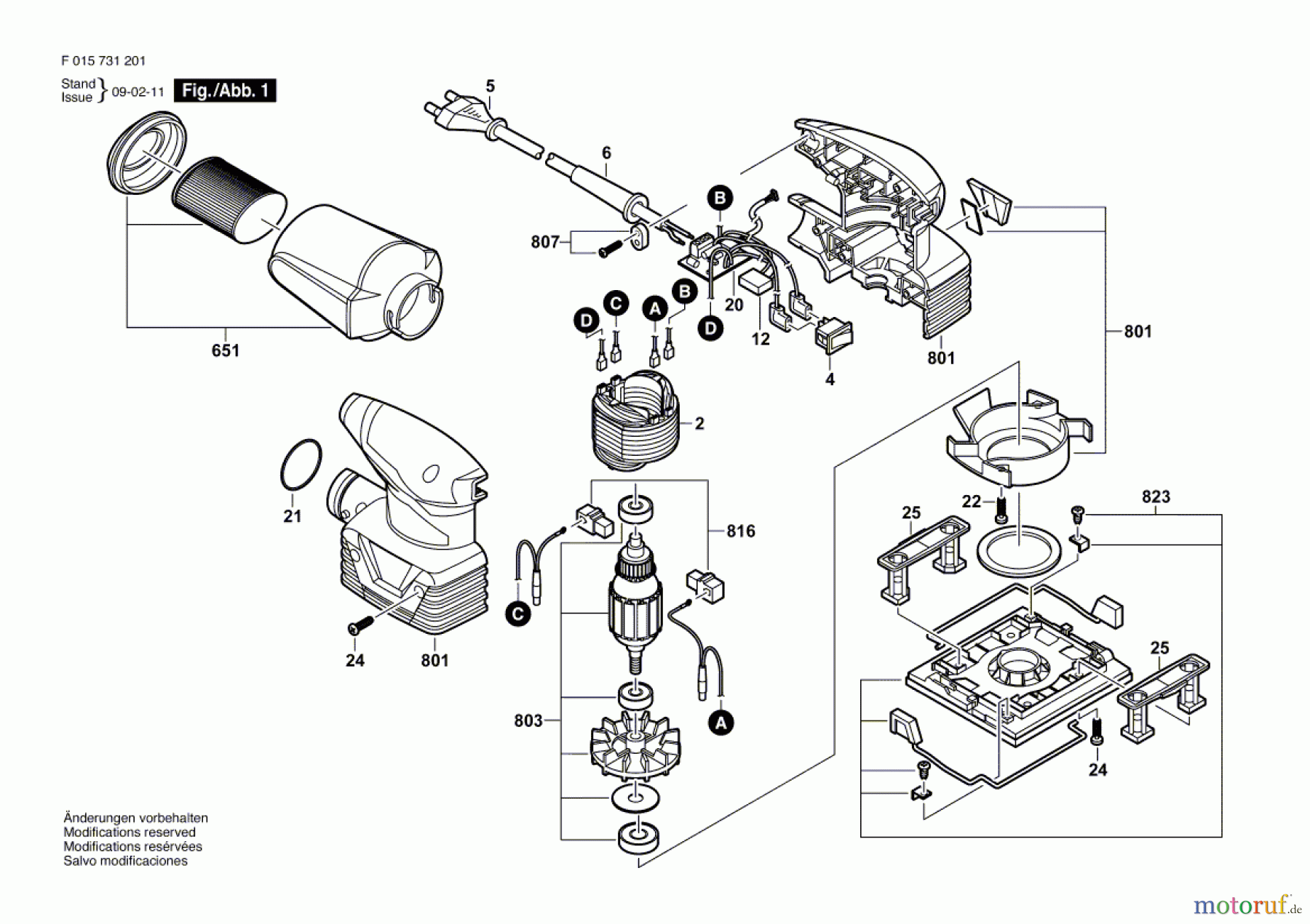  Bosch Werkzeug Schwingschleifer 7312 Seite 1
