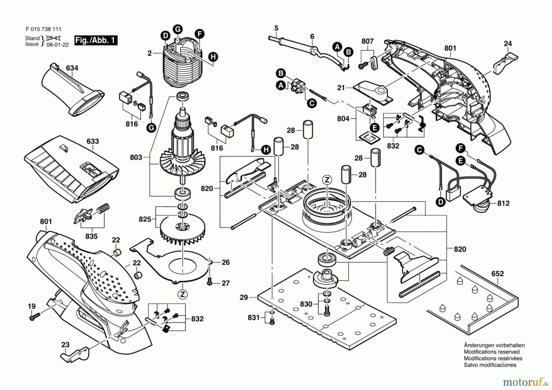  Bosch Werkzeug Schwingschleifer 7381 Seite 1