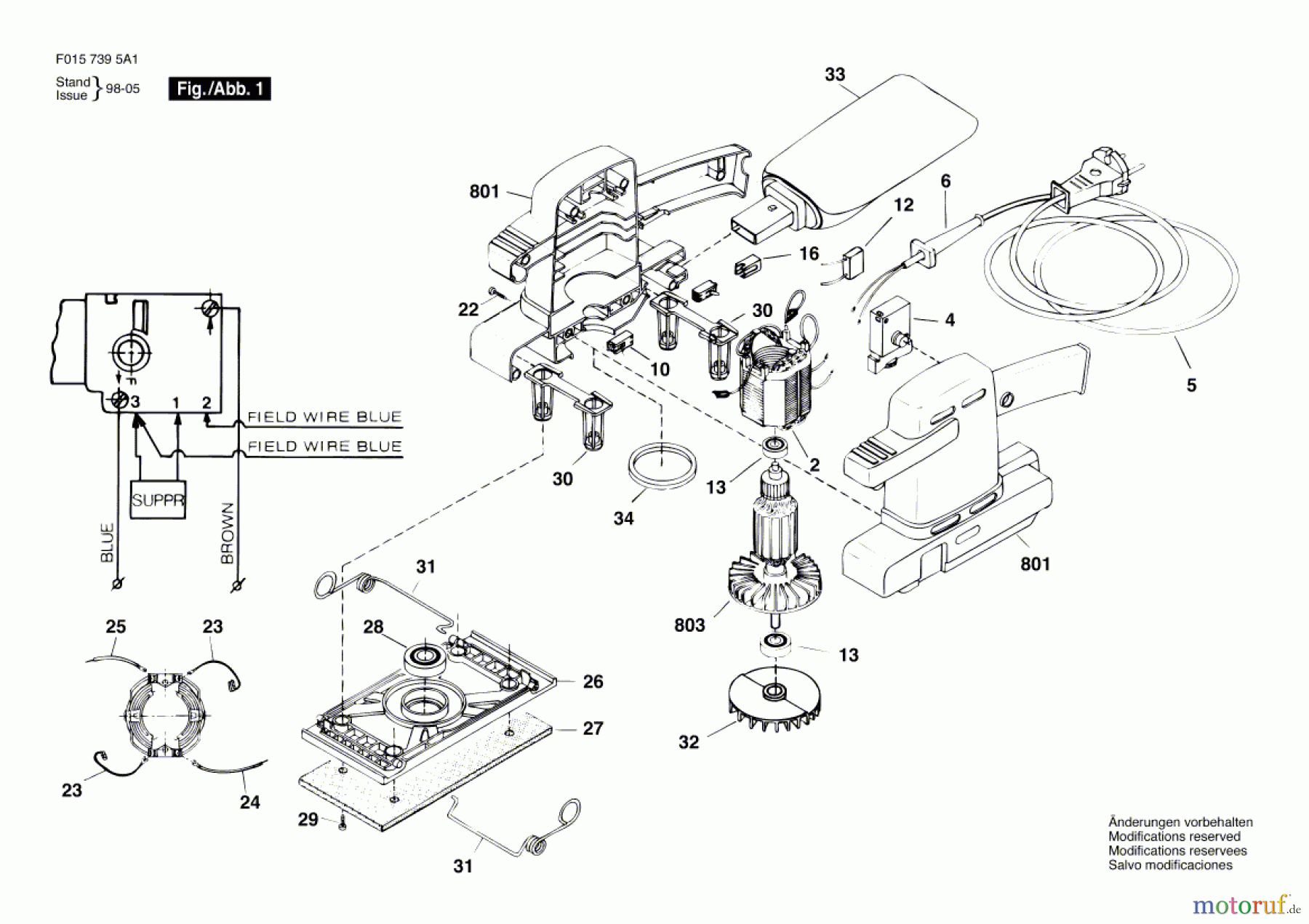  Bosch Werkzeug Schwingschleifer 7395 Seite 1