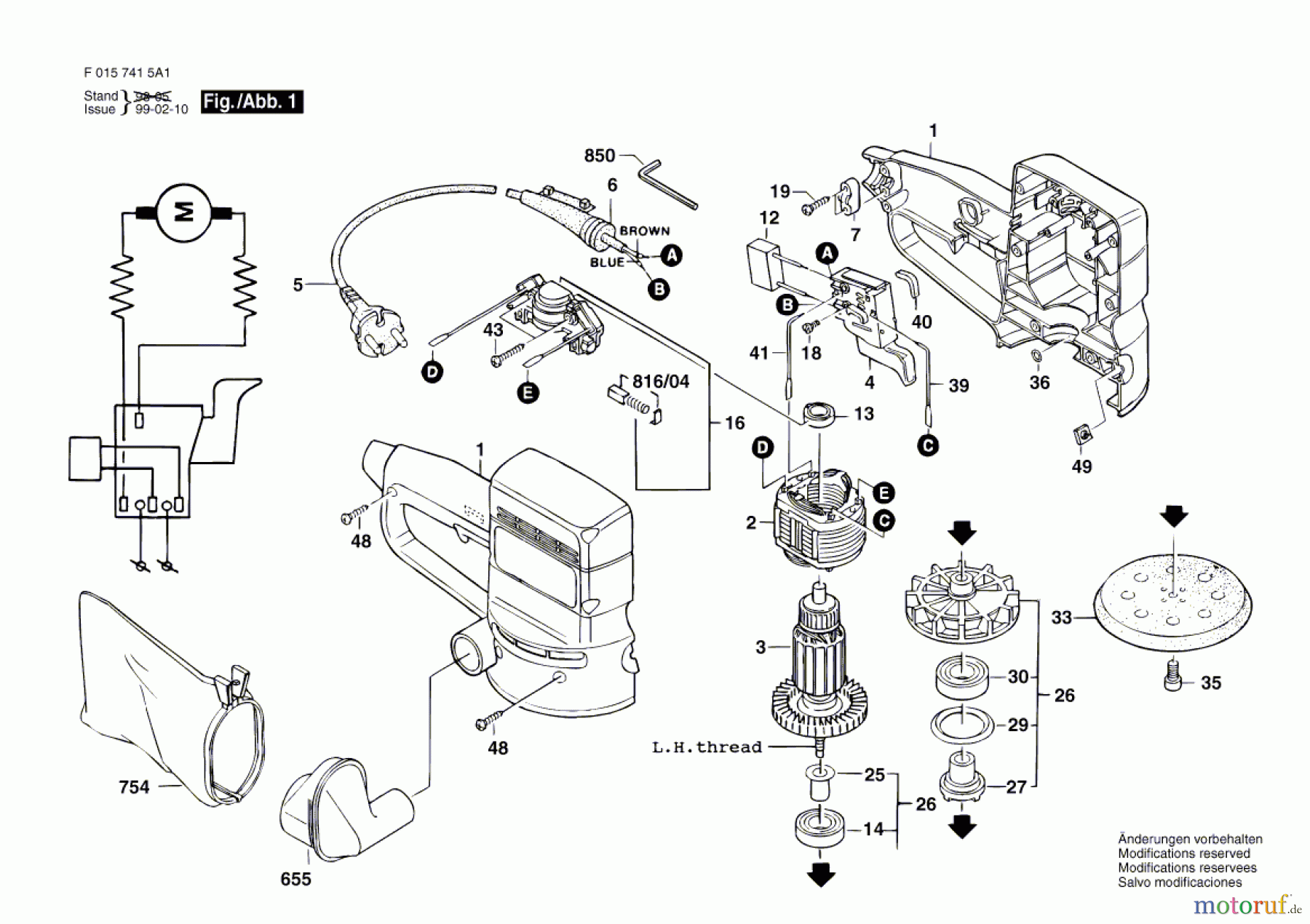  Bosch Werkzeug Exzenterschleifer 7415 H1 Seite 1