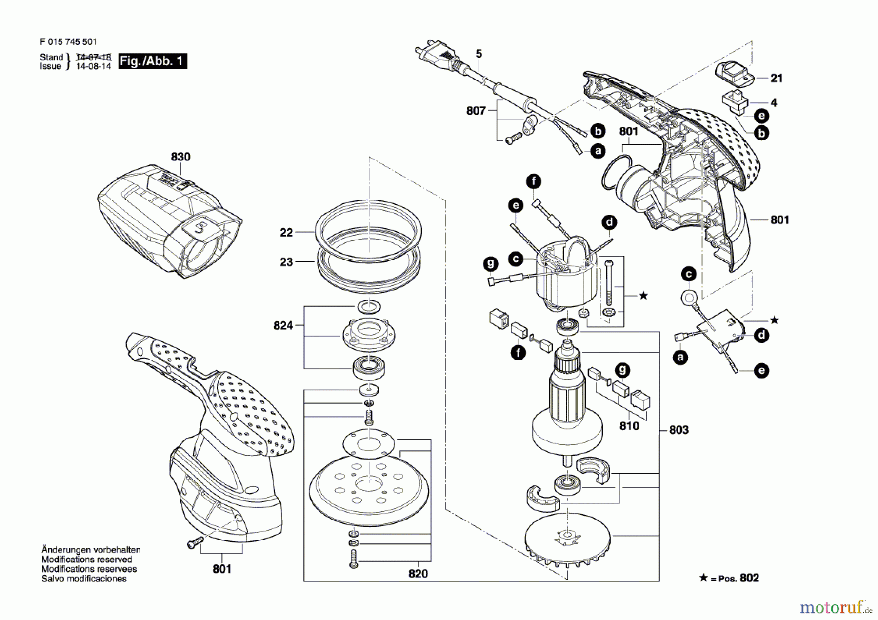  Bosch Werkzeug Exzenterschleifer 7455 Seite 1