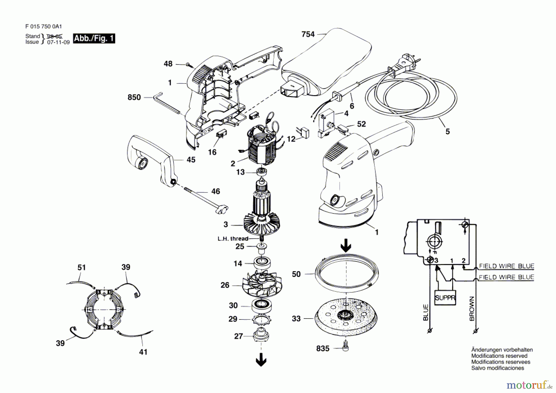 Bosch Werkzeug Exzenterschleifer 7500 H1 Seite 1