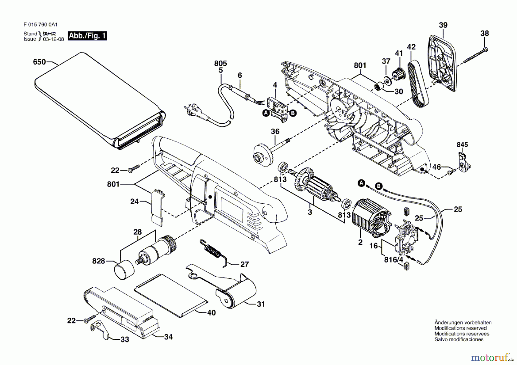  Bosch Werkzeug Bandschleifer 7600 Seite 1