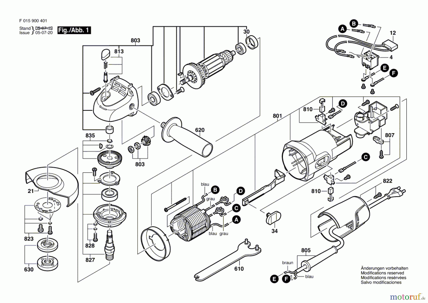  Bosch Werkzeug Winkelschleifer 9135 Seite 1