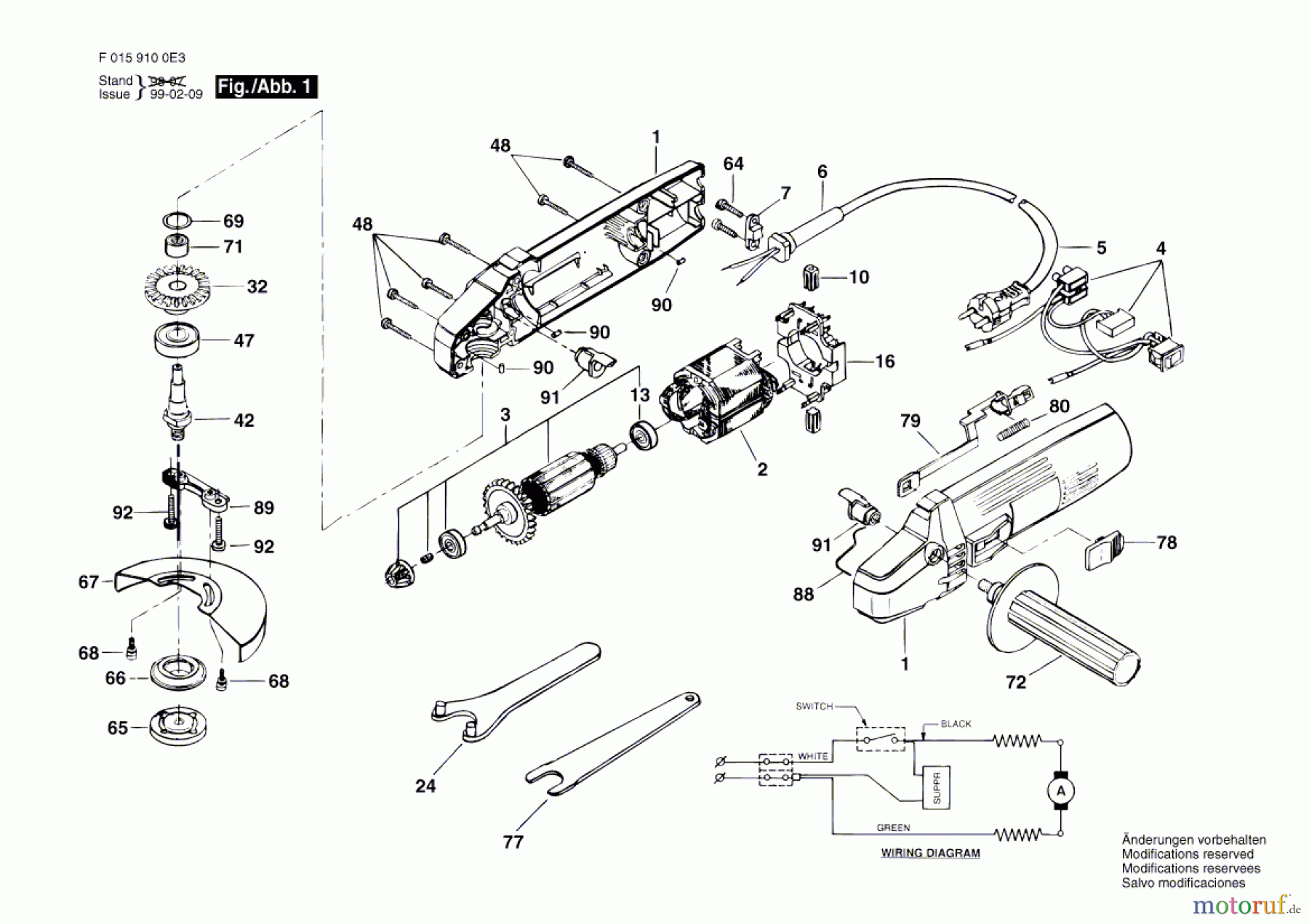  Bosch Werkzeug Winkelschleifer 9100H3 Seite 1