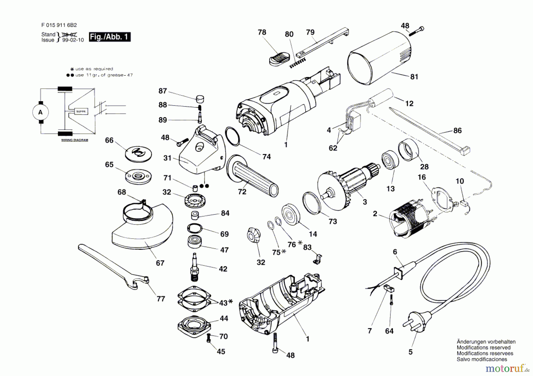 Bosch Werkzeug Winkelschleifer 9116 H2 Seite 1