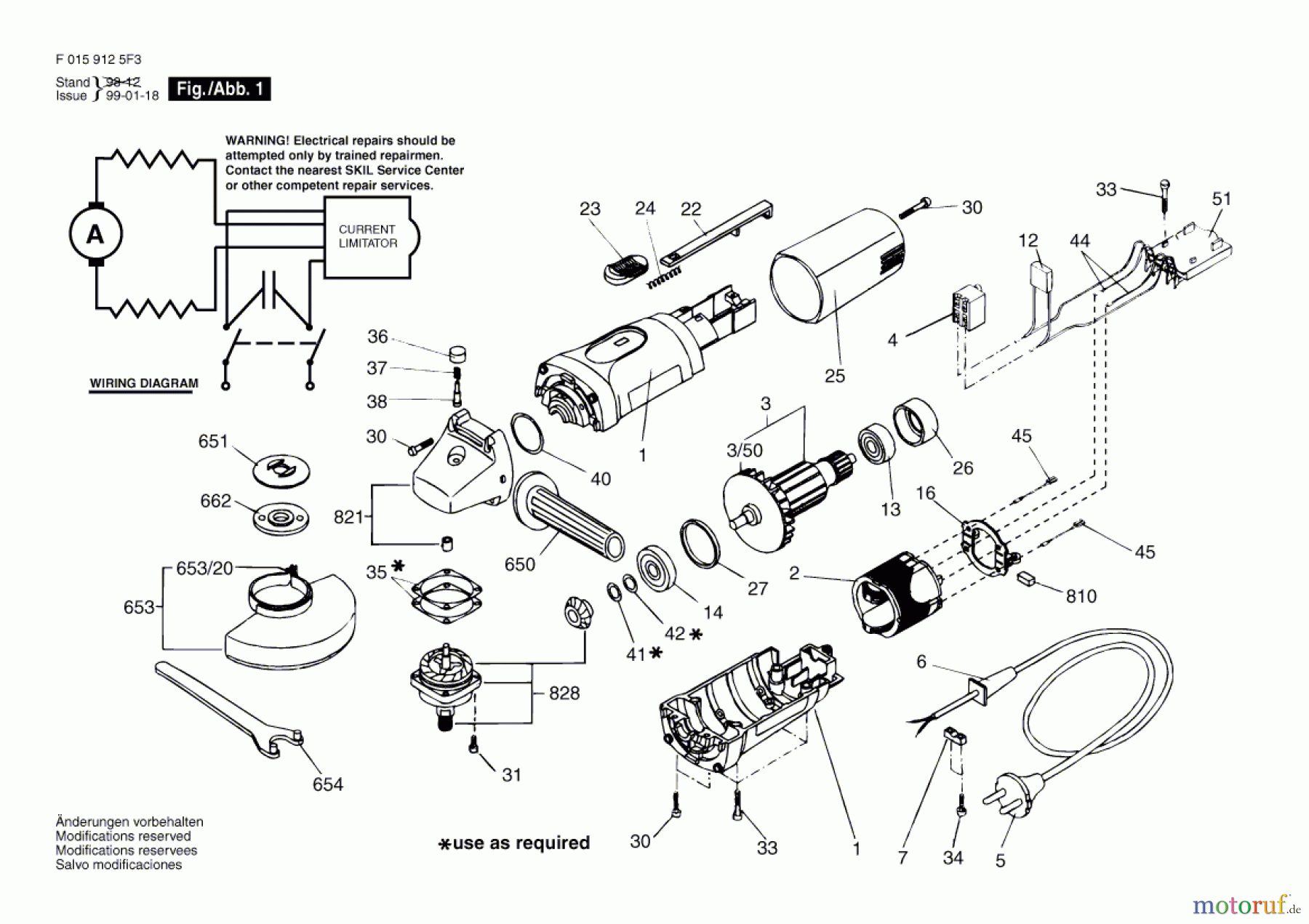  Bosch Werkzeug Winkelschleifer 9125 Seite 1