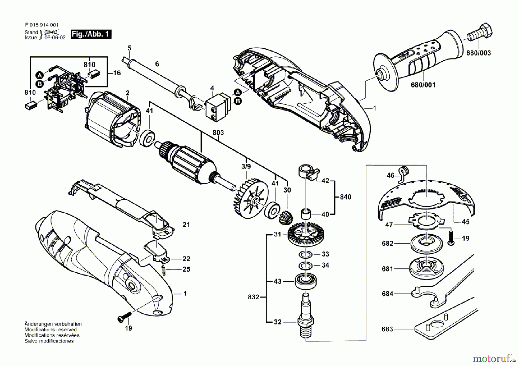  Bosch Werkzeug Winkelschleifer 9140 Seite 1