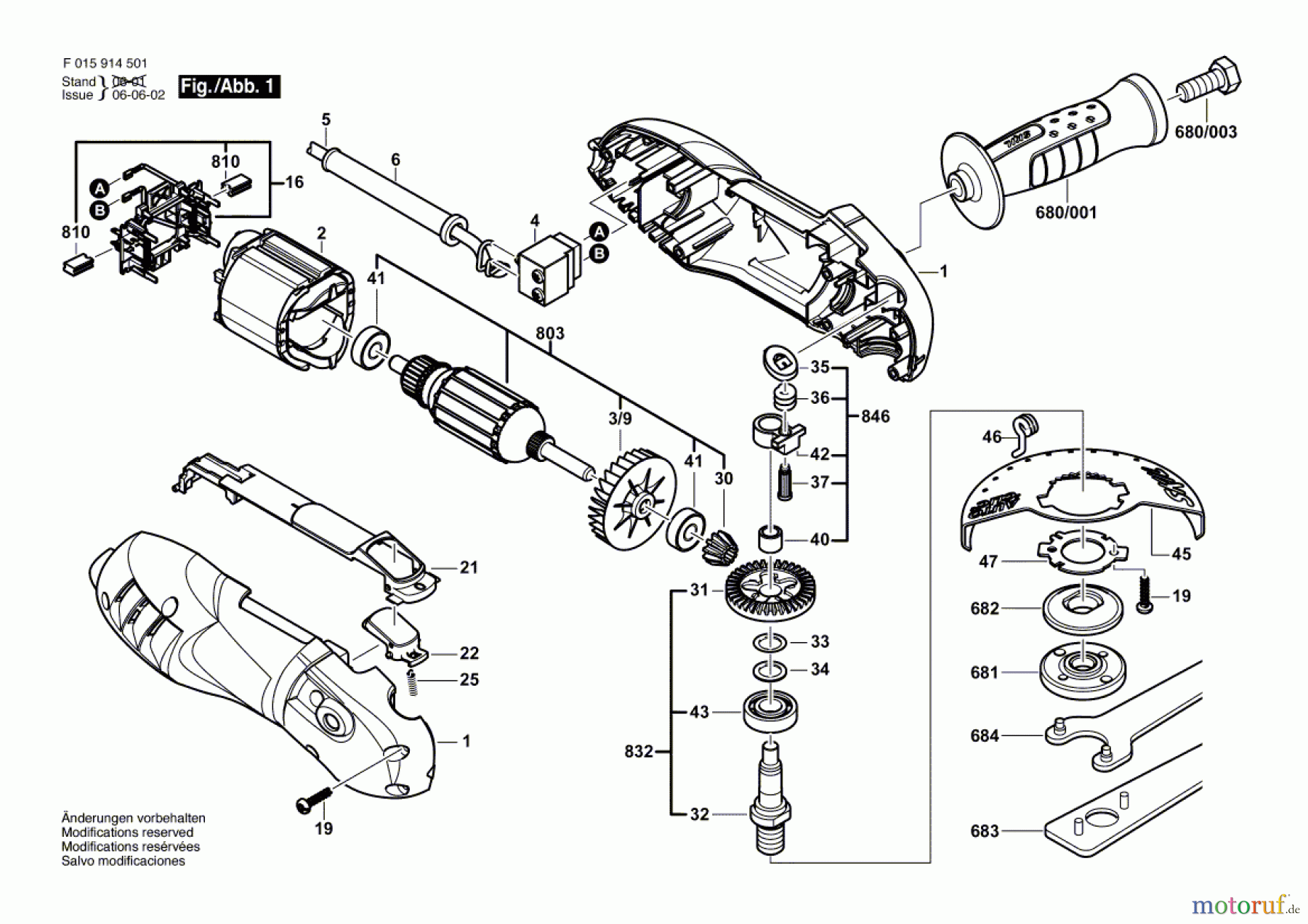  Bosch Werkzeug Winkelschleifer 9145 Seite 1