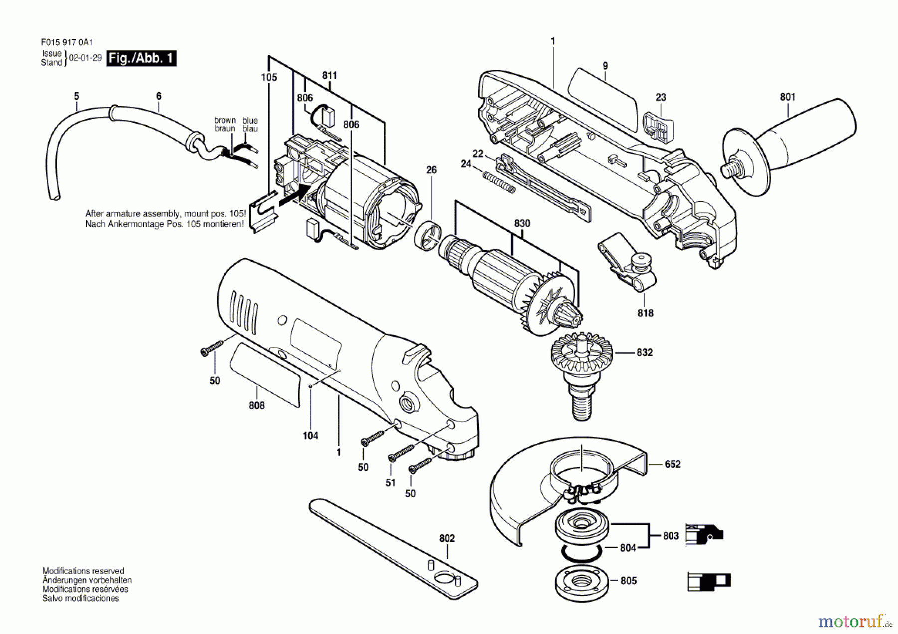  Bosch Werkzeug Winkelschleifer 9170 Seite 1