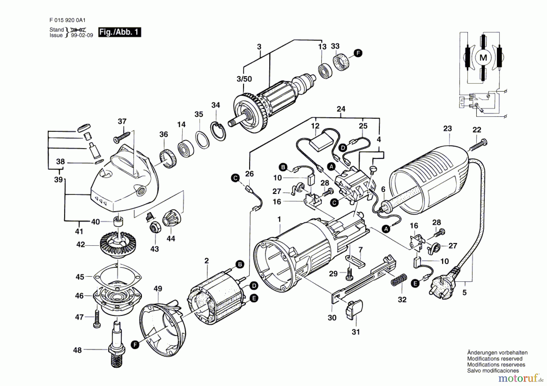  Bosch Werkzeug Winkelschleifer 9200 Seite 1