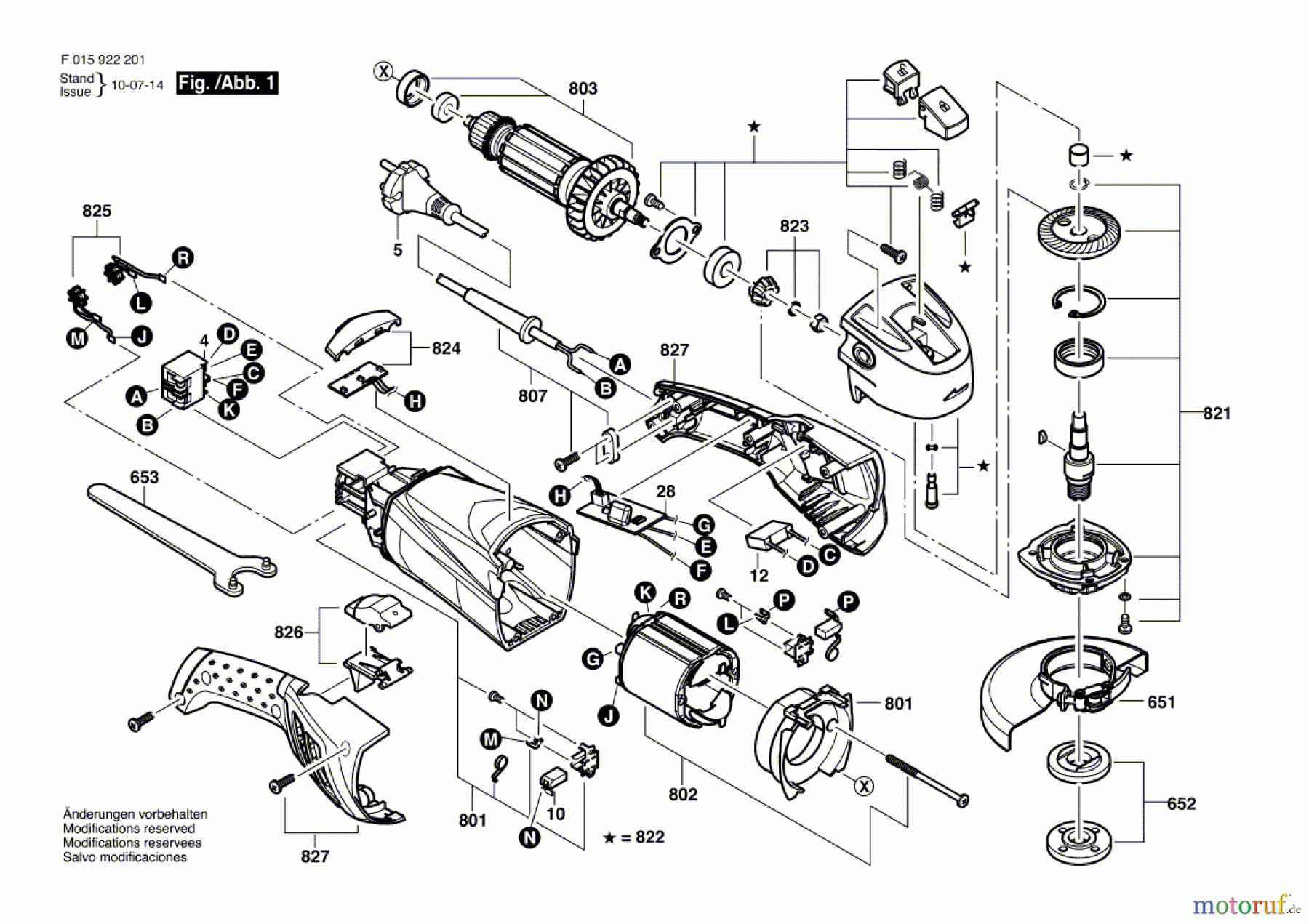  Bosch Werkzeug Winkelschleifer 9222 Seite 1