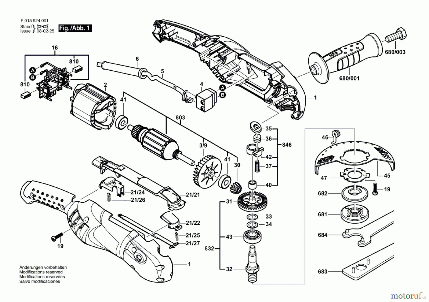  Bosch Werkzeug Winkelschleifer 9240 Seite 1