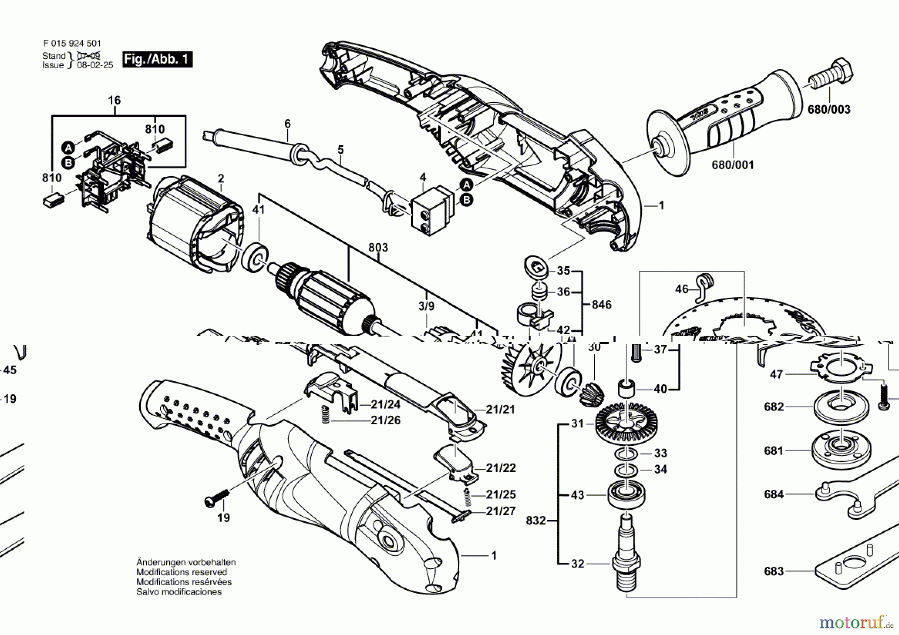  Bosch Werkzeug Winkelschleifer 9245 Seite 1