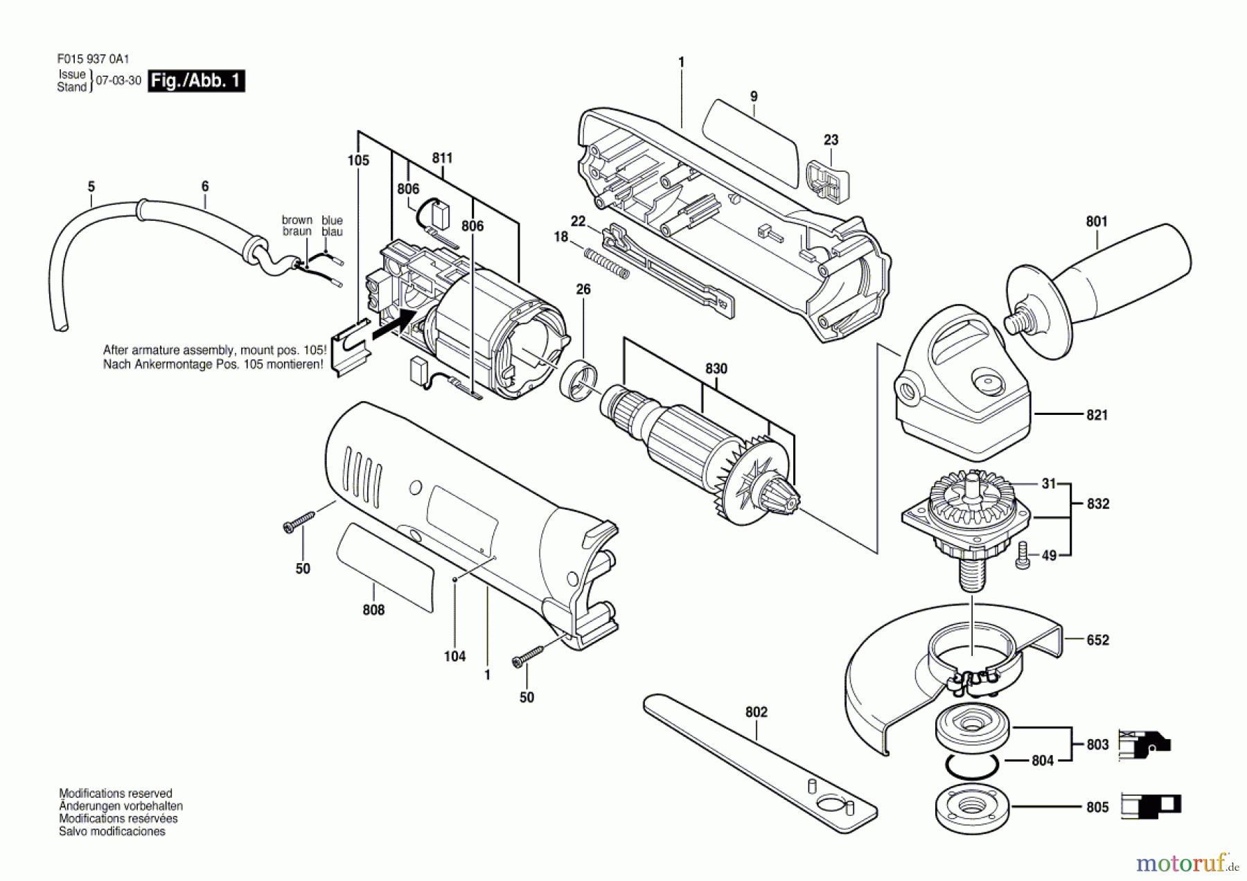  Bosch Werkzeug Winkelschleifer 9375 Seite 1